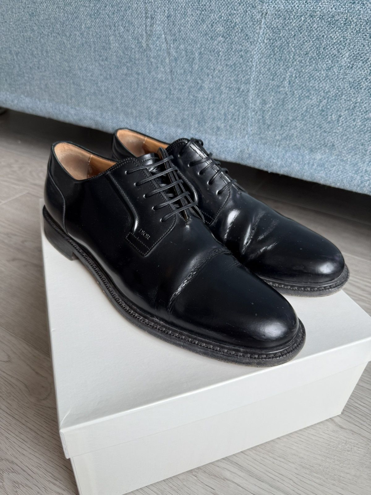 Dior Dior Homme 2008 Shattered Glass Bullet Hole Shoes | Grailed display picture 1