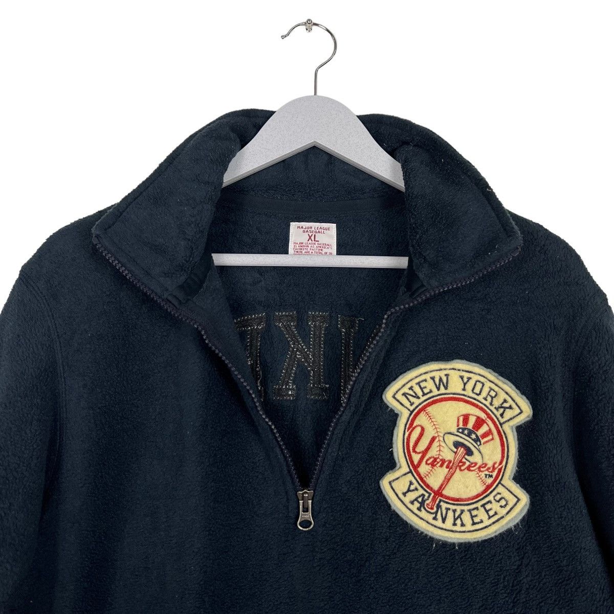 Japanese Brand 🔥 VINTAGE NEW YORK YANKEES MLB ANORAK FLEECE Size US XL / EU 56 / 4 - 9 Thumbnail