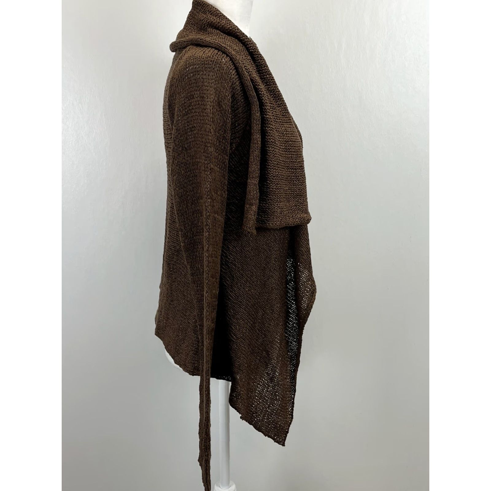 Talbots Talbots Cardigan Sweater Shirt Women Loose Knit Open Front Sz M Brown Cotton Blend All Seasons Open Front Cardigan Womens Medium Brown Size M / US 6-8 / IT 42-44 - 4 Thumbnail
