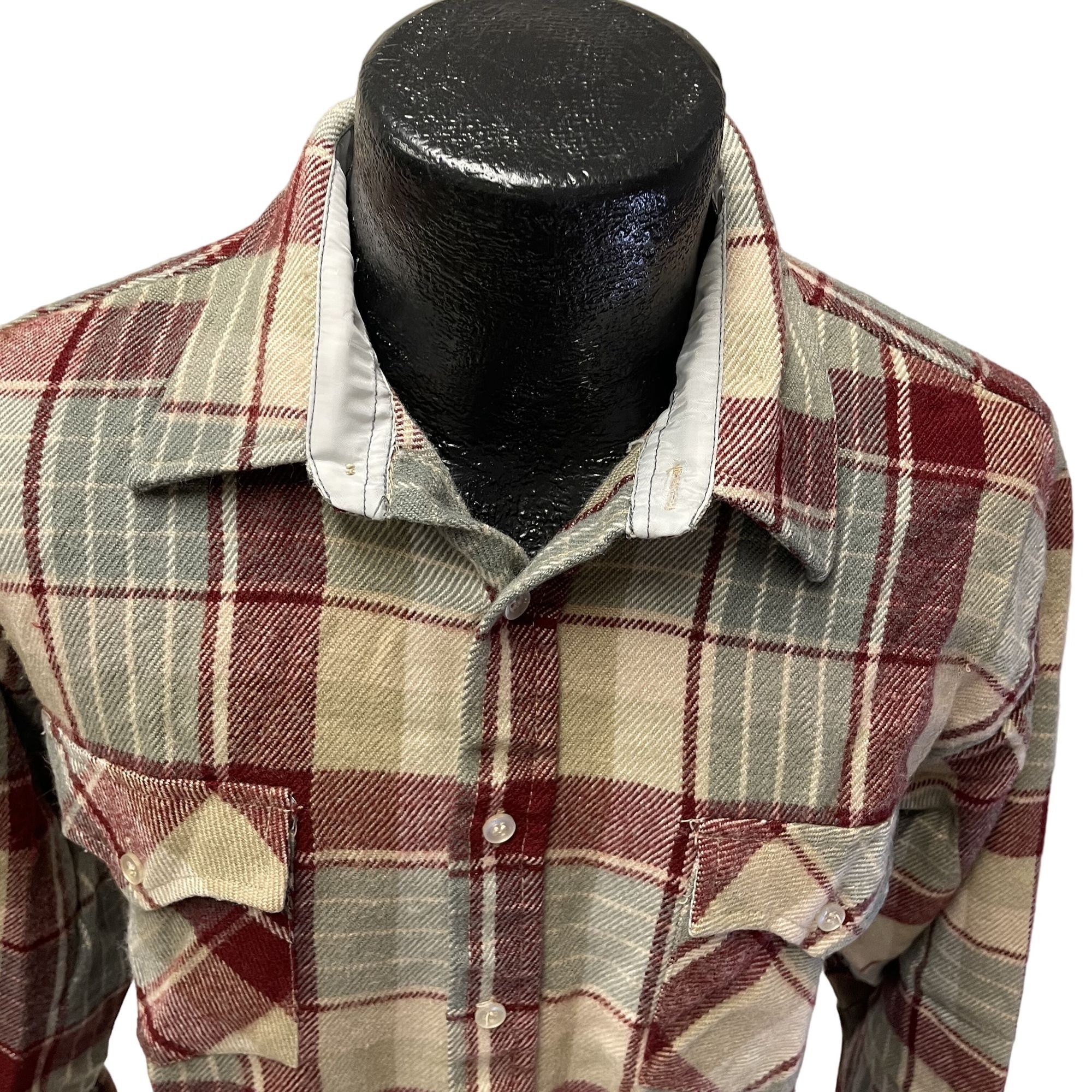 McGregor Vtg McGregor Sportswear Maroon SHADOW PLAID Flannel Size US L / EU 52-54 / 3 - 2 Thumbnail