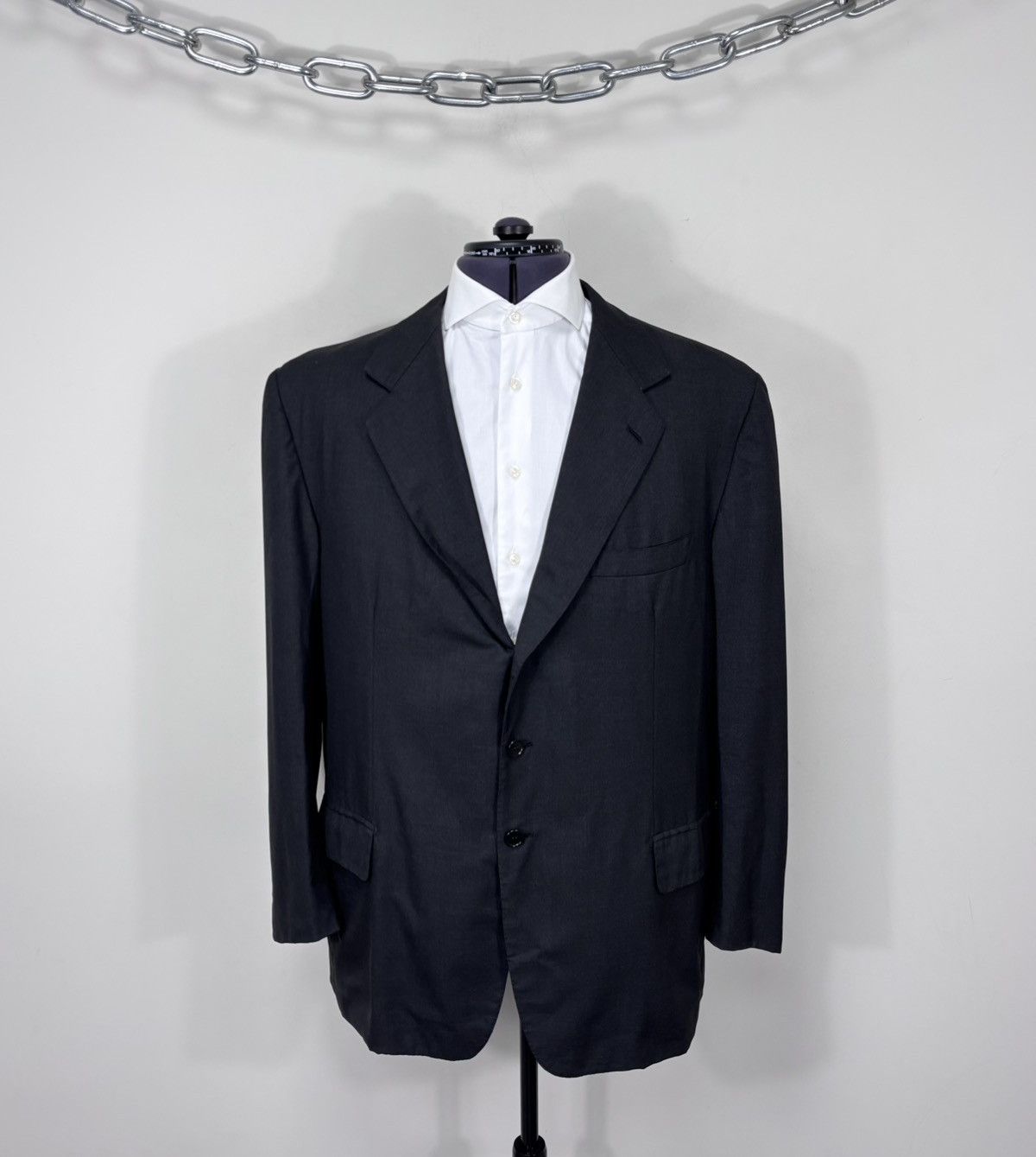 Holland & Sherry Holland & Sherry Savile Row Men’s Grey Wool Blazer Jacket Size 48R - 1 Thumbnail