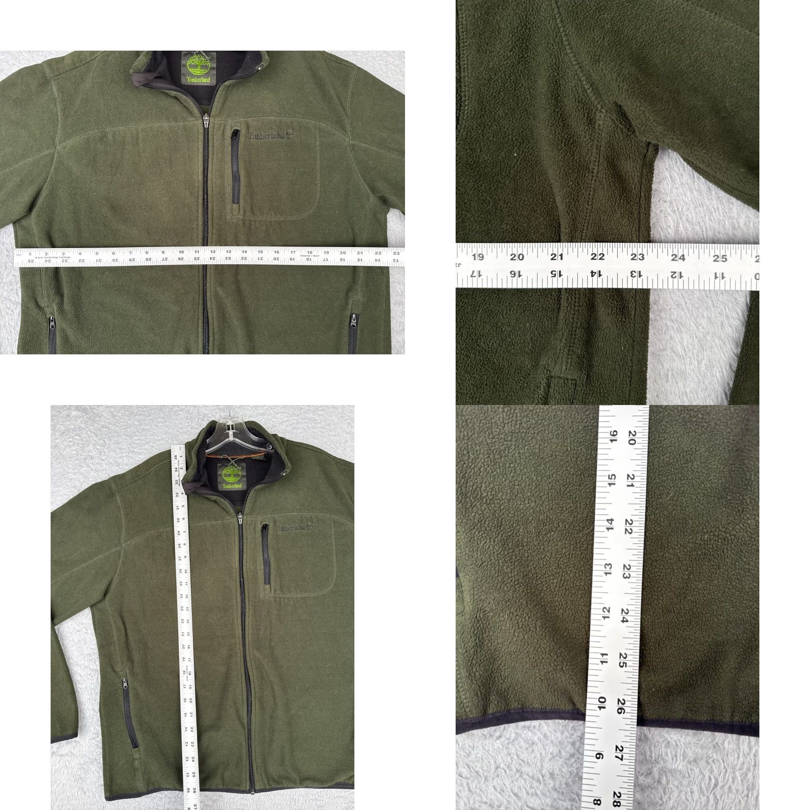 Timberland Timberland Jacket Mens Large Green Full Zip Mock Neck Fleece Polyester Hike Camp Size US L / EU 52-54 / 3 - 8 Thumbnail