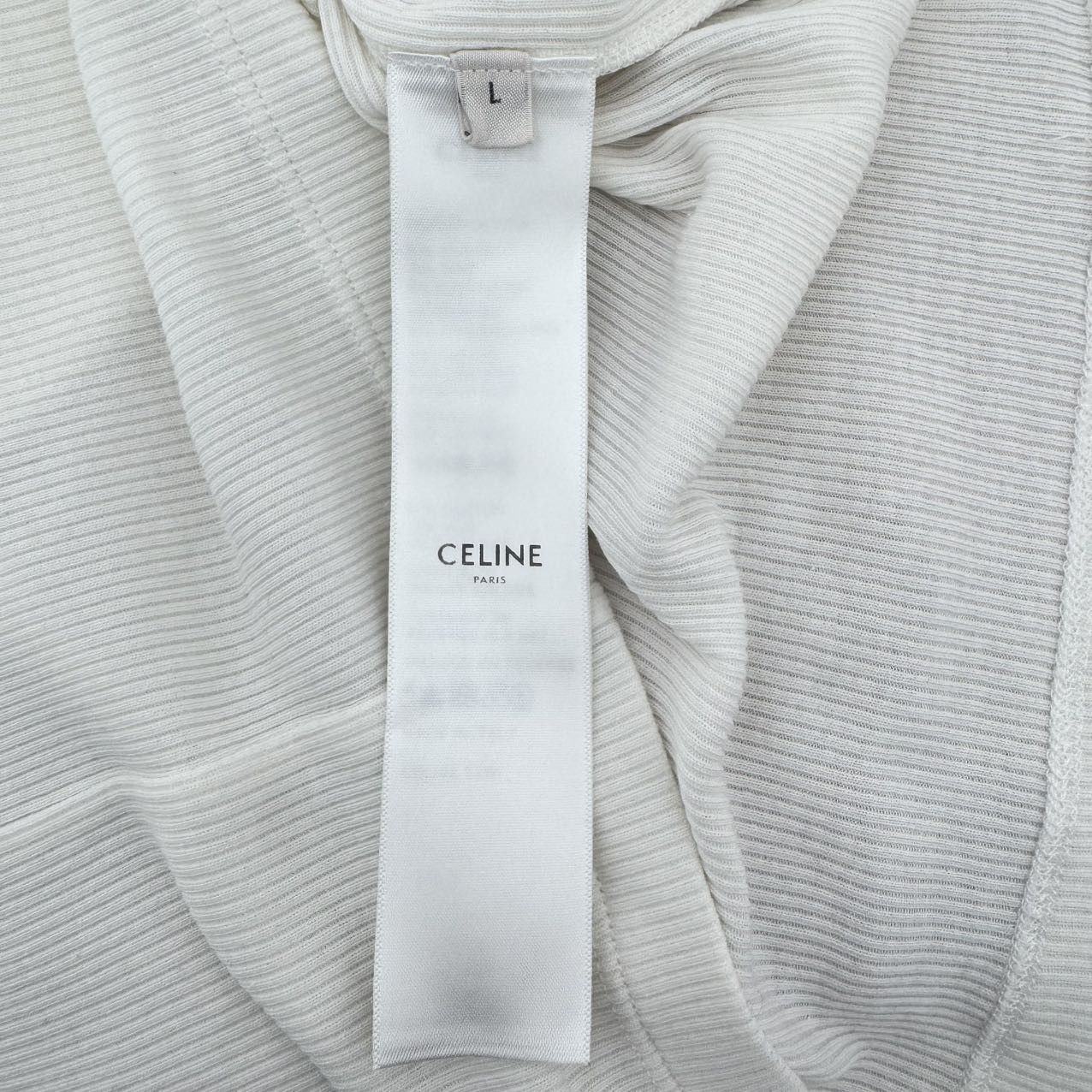 Celine CELINE Cotton Crew Neck Rib Trim Tank Top K26WX Size L / US 10 / IT 46 - 5 Thumbnail