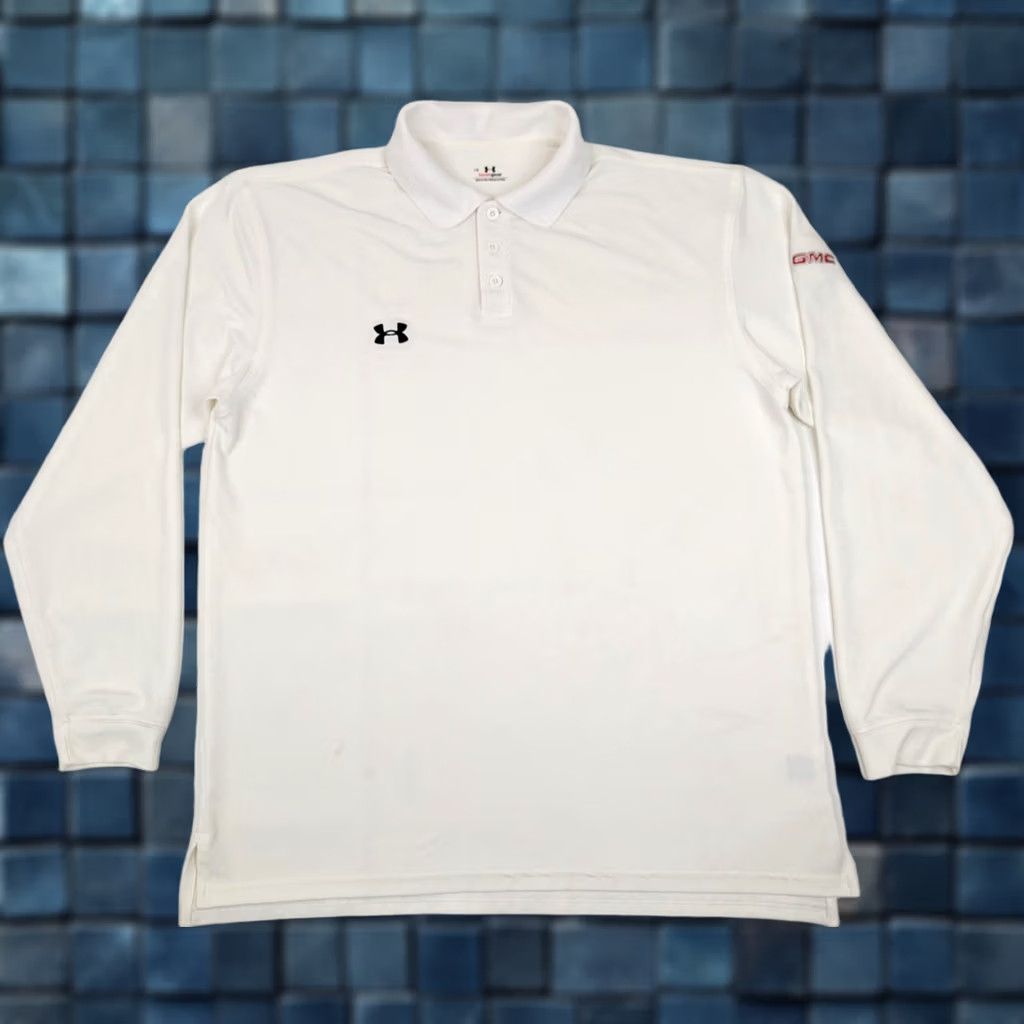 Under Armour Under Armour HeatGear Long Sleeve Shirt Mens L White wicking GMC patch Embroider Patch Buick GMC logo Size US L / EU 52-54 / 3 - 1 Thumbnail