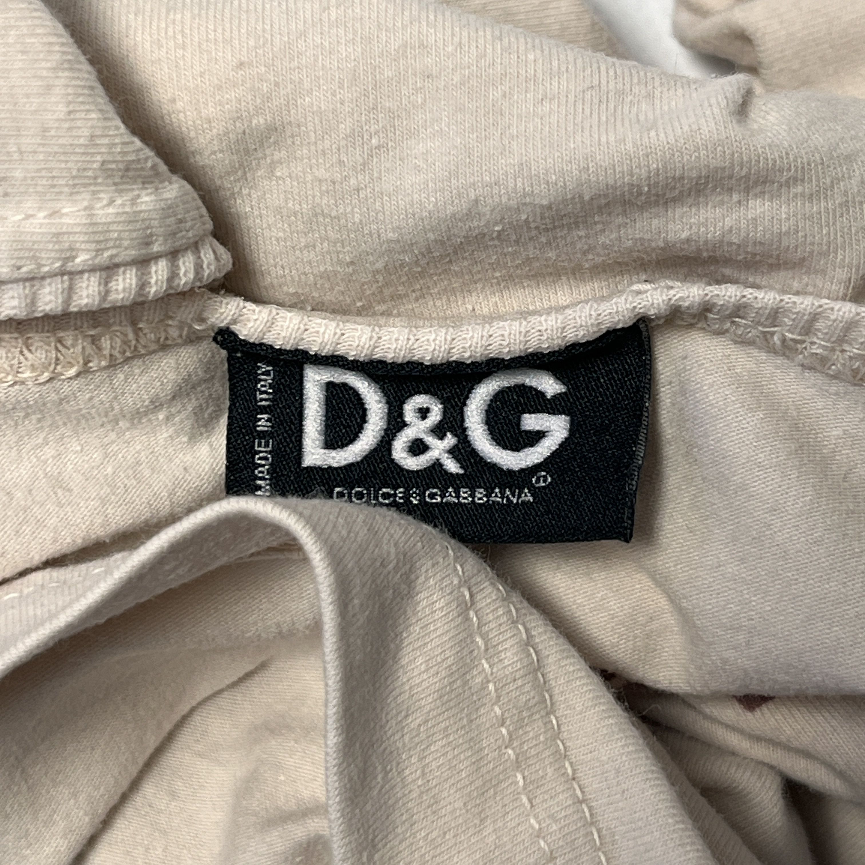 Dolce & Gabbana Dolce Gabbana DG Vintage Y2K Big Logo Beige Blouse T Shirt M Size M / US 6-8 / IT 42-44 - 17 Thumbnail