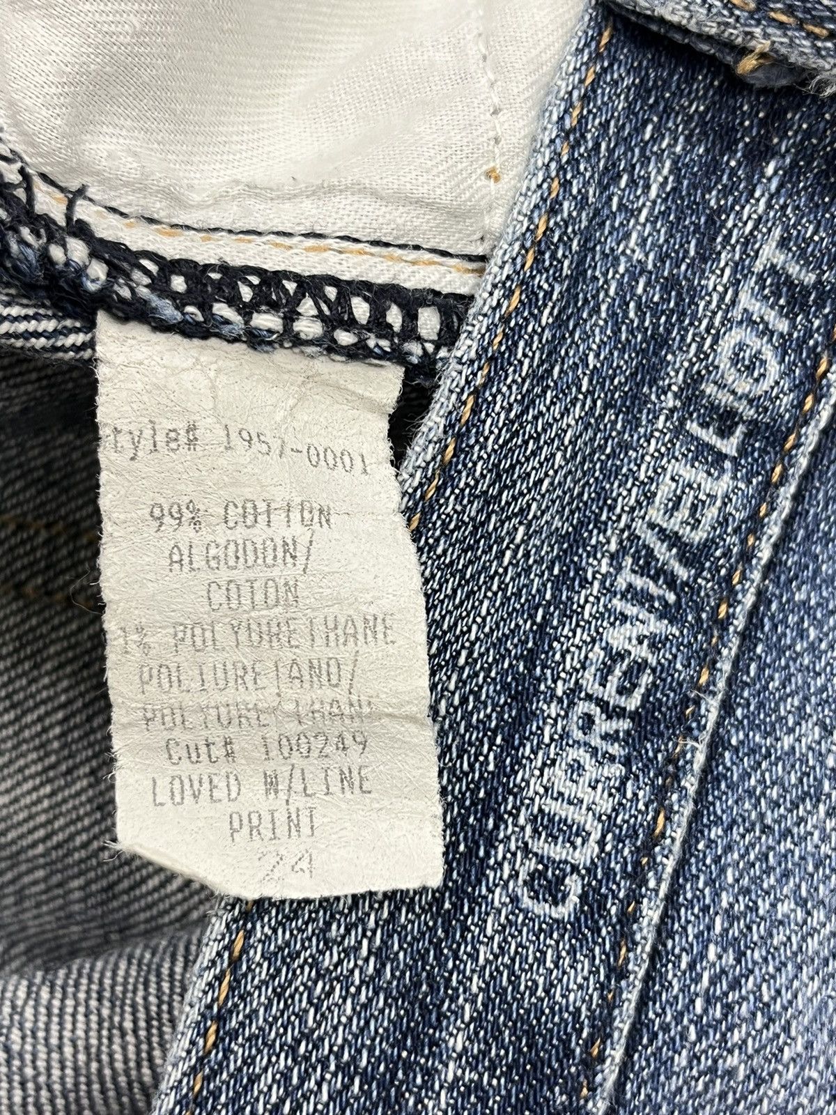 Current/Elliot 🔥Vtg MARNI CURRENT/ELLIOT LOVED W/LINE PRINT Cropped Jeans Size US 30 / EU 46 - 17 Thumbnail