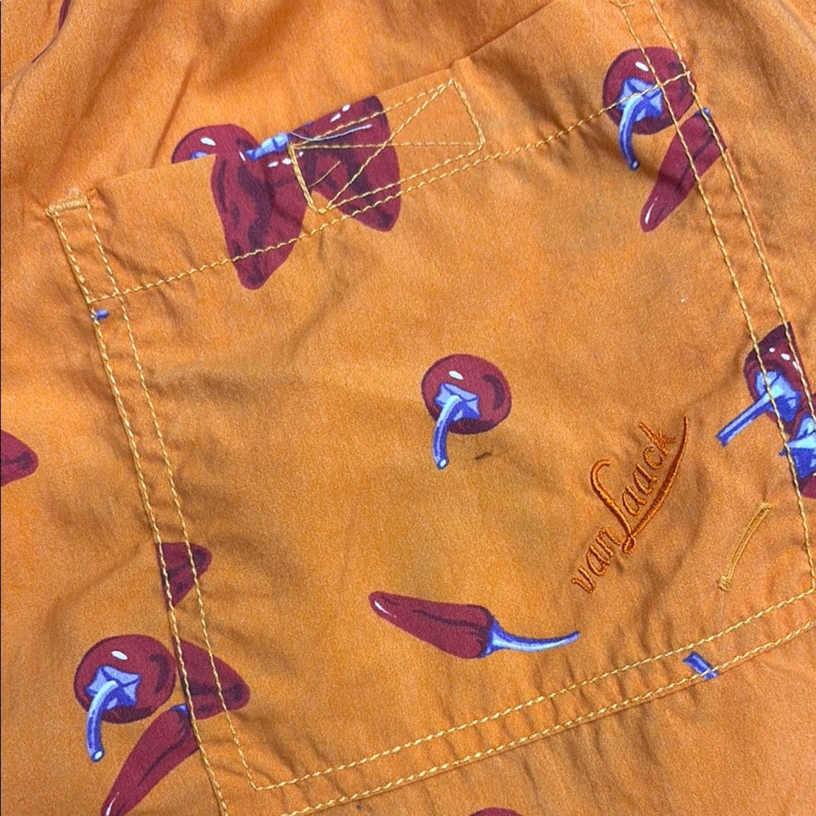 Other NWT Van Laack Vibrant Orange Swim Trunks Chili Print Size L Size US 34 / EU 50 - 5 Thumbnail