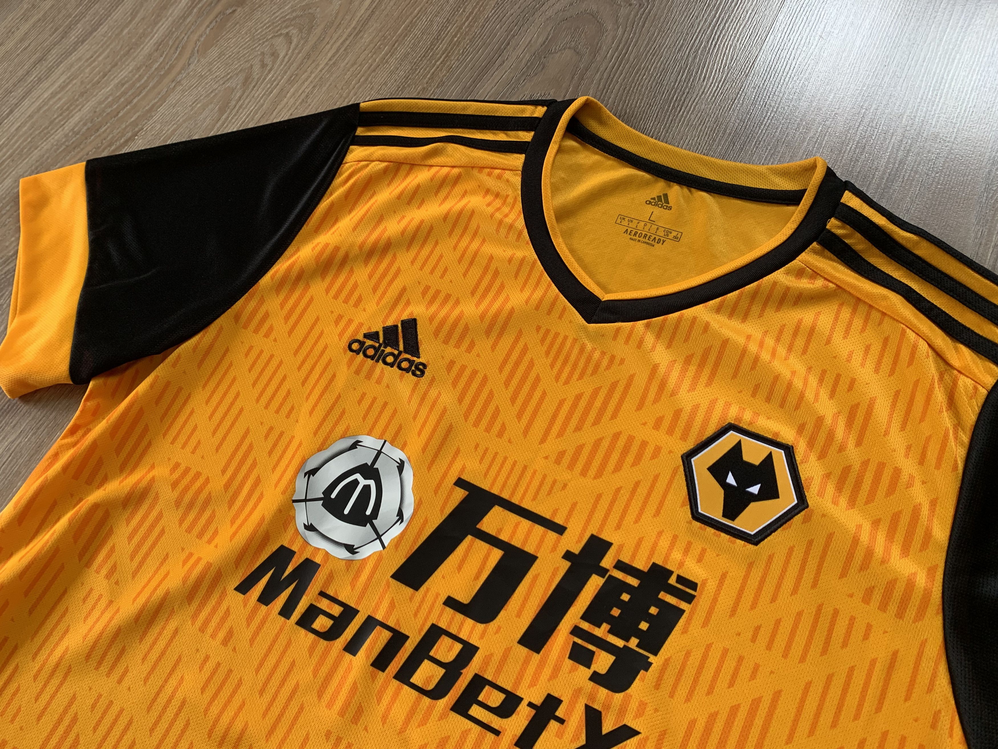 Adidas × Vintage Adidas Wolves Home Shirt Jersey 2020 Size US L / EU 52-54 / 3 - 4 Thumbnail