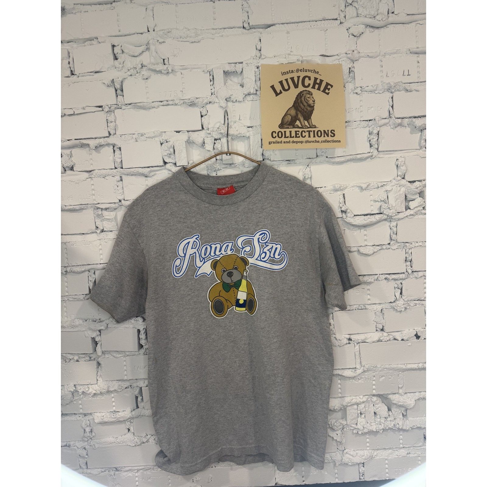Full Send Nelk Boys Shirt Gray Rona Szn Bear Graphic Tee Streetwear Size US M / EU 48-50 / 2 - 1 Thumbnail