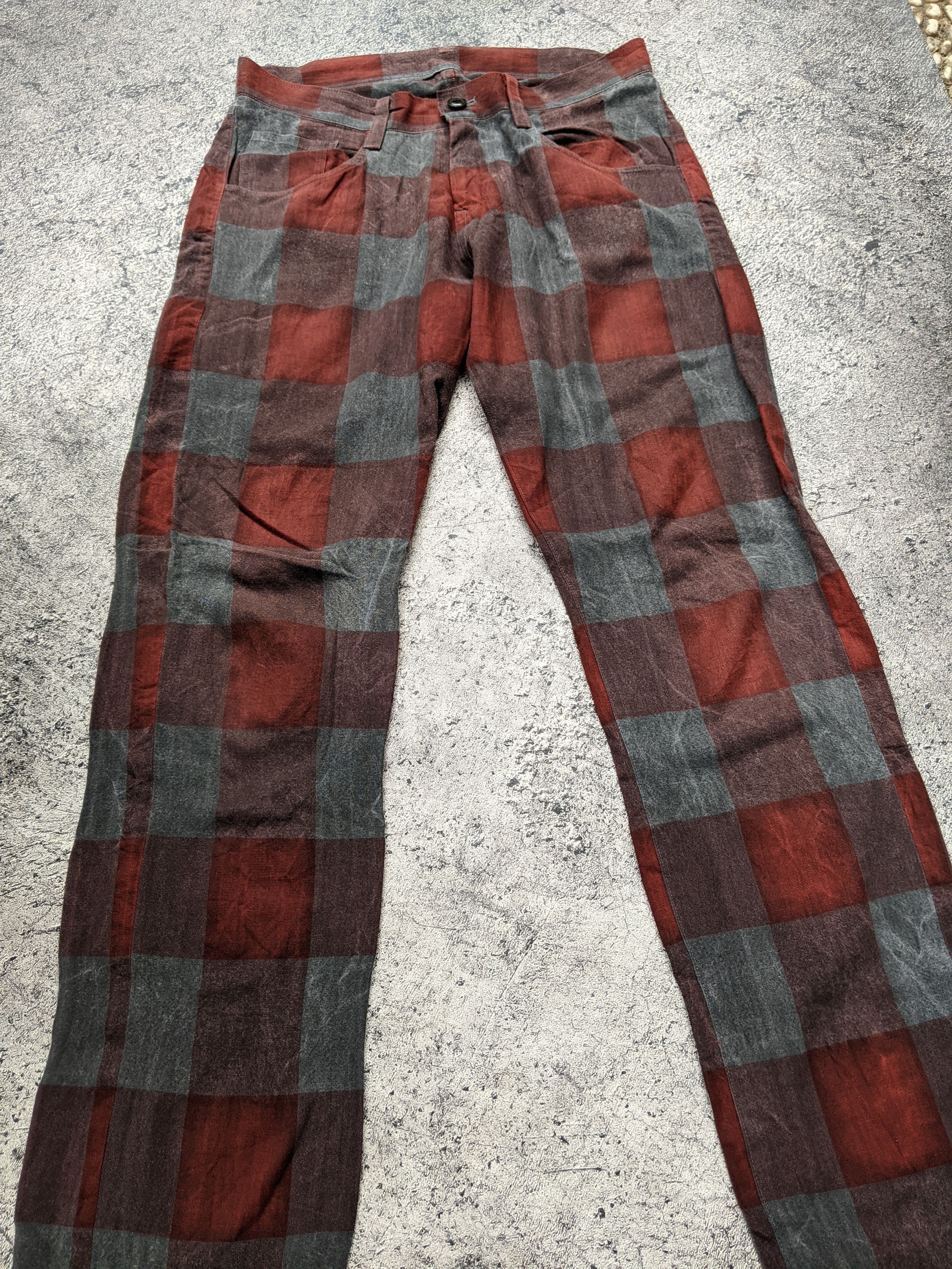 Y's Yohji Plaid Tartan Pants Size US 30 / EU 46 - 9 Thumbnail