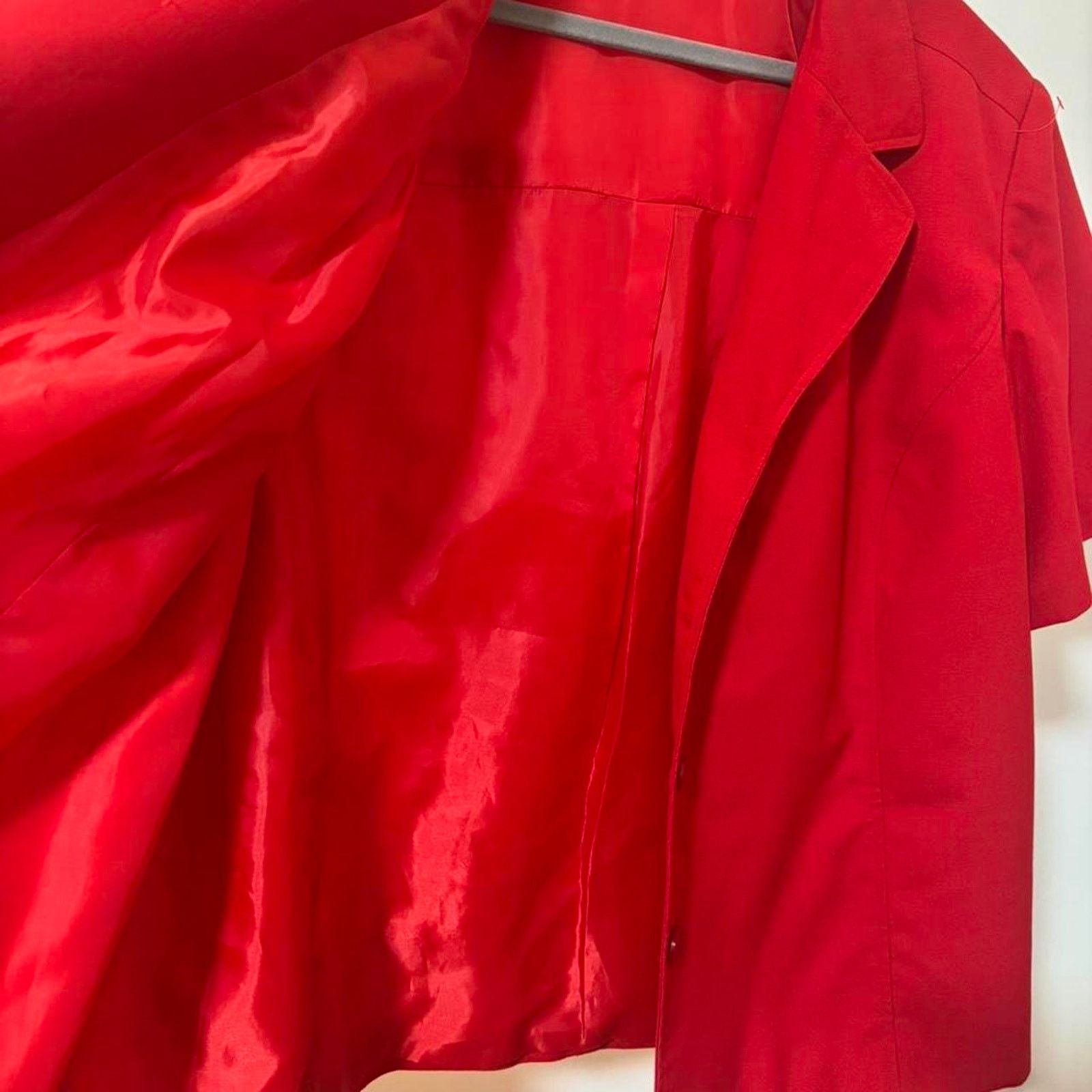 Other Vintage Dressbarn Red Short Sleeve Blazer Jacket Women’s Size L / US 10 / IT 46 - 6 Thumbnail
