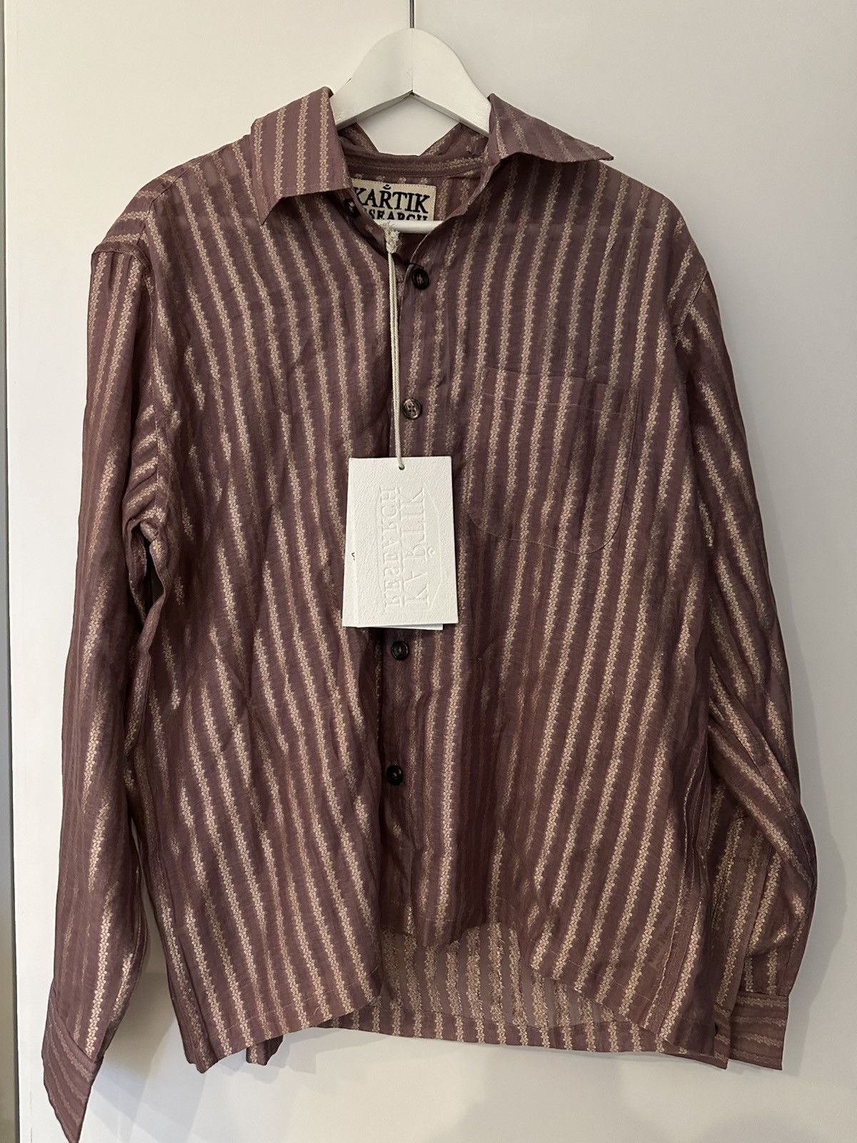 Kartik Research Kartik Research Metallic Silk Jacquard Shirt Size US M / EU 48-50 / 2 - 2 Thumbnail