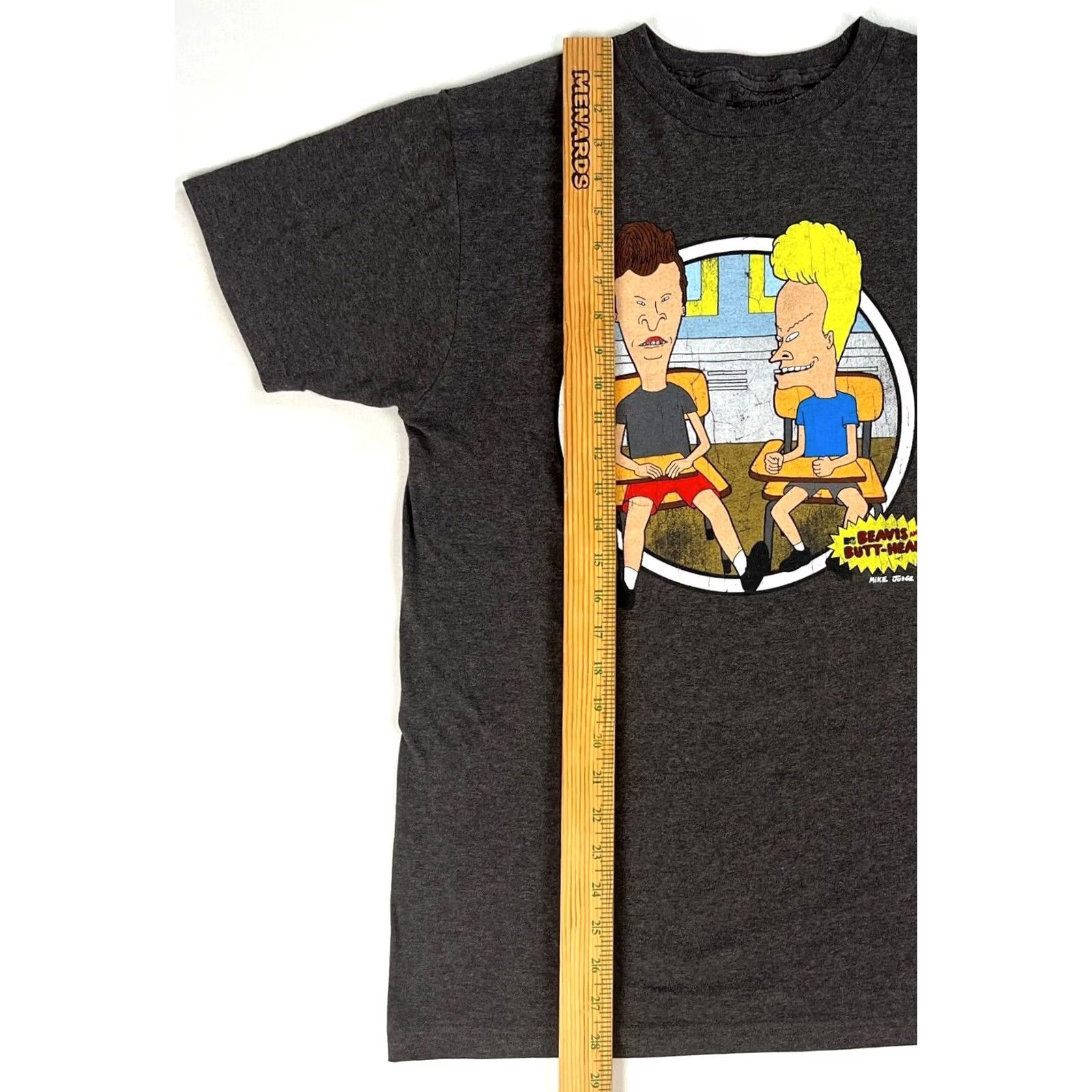 Vintage Beavis and Butt-Head T-Shirt MTv Unisex Adults Sz M Graphic Print Crew Neck Gray Short Sleeve Mike Judge 1990s Cartoon Rock Size US M / EU 48-50 / 2 - 6 Thumbnail