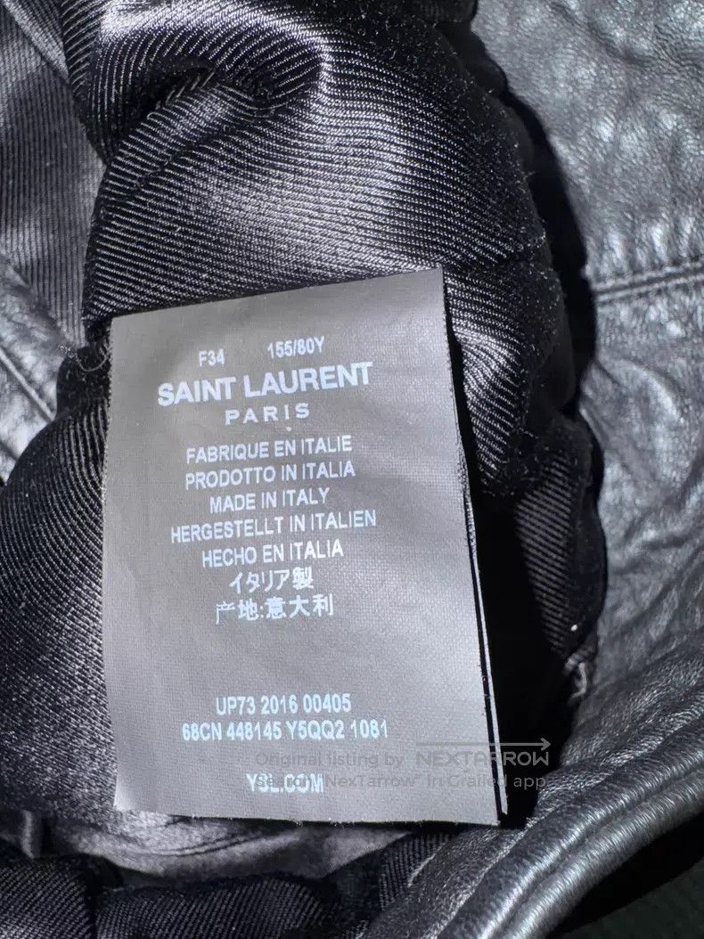 Saint Laurent Paris Saint Laurent Paris Cracked Heart Stud Sheepskin Motorcycl Size XXS / US 00 / IT 34 - 4 Thumbnail