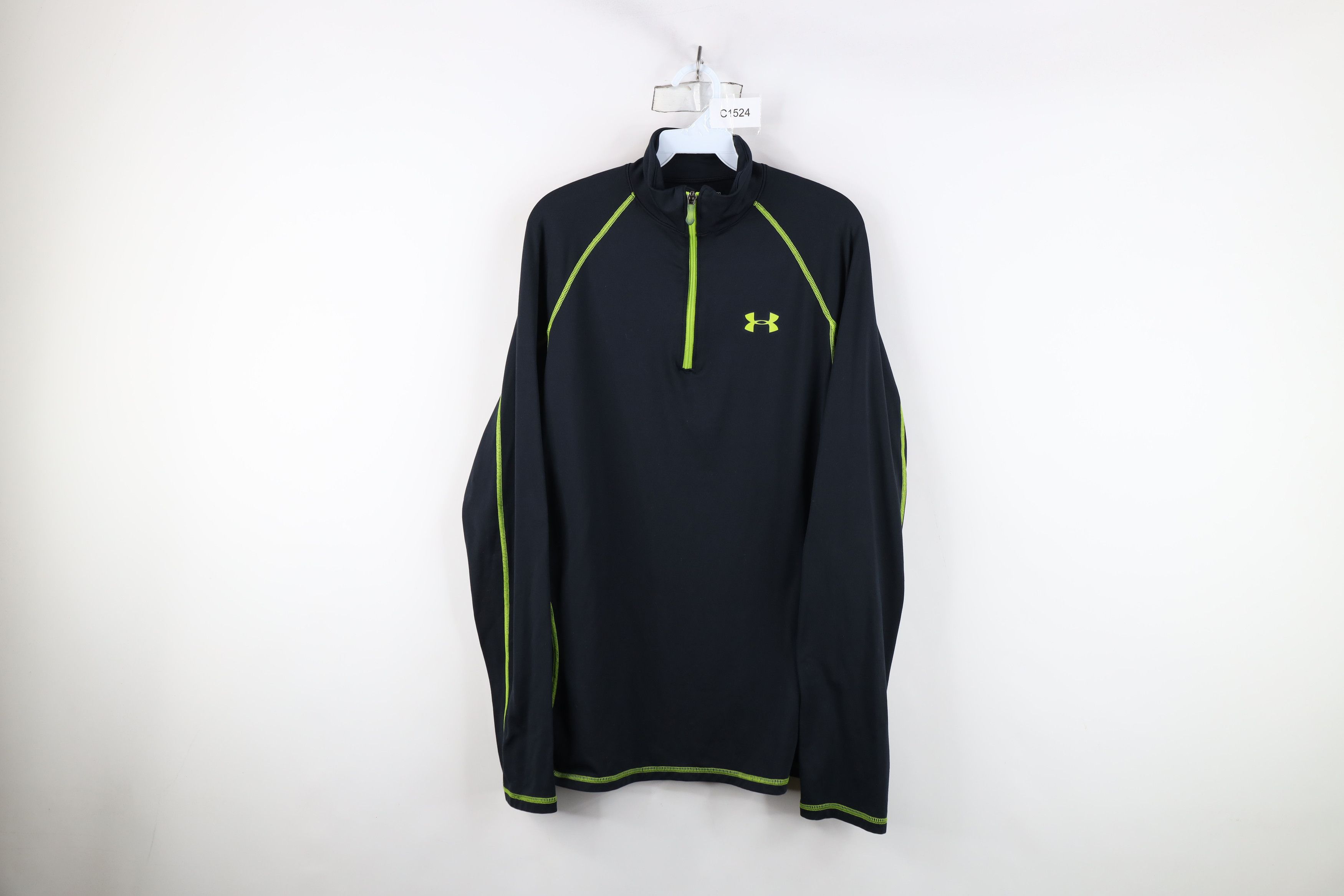 Under Armour × Vintage Under Armour Fleece Lined Half Zip Pullover Top Black Size US M / EU 48-50 / 2 - 1 Thumbnail