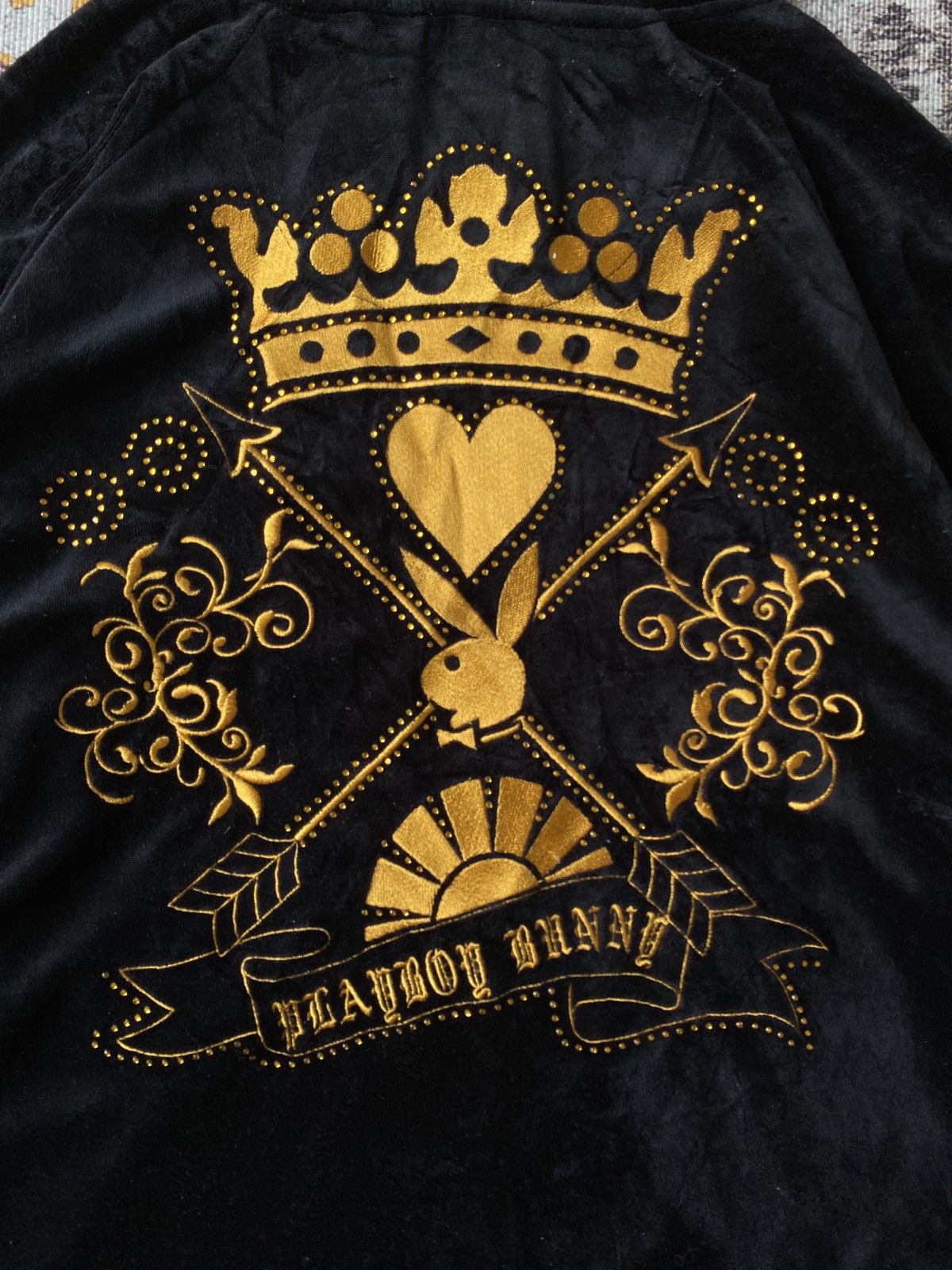 Japanese Brand Playboy X Bunny Velvet Zipper Hoodie Size US M / EU 48-50 / 2 - 11 Thumbnail