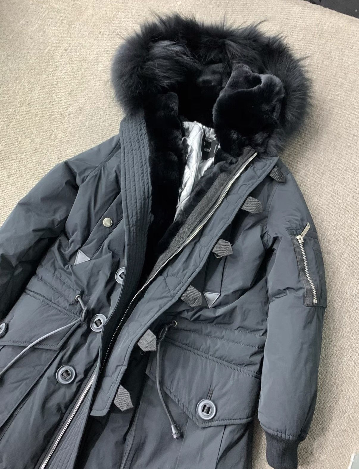 Dsquared2 D2 DSQUARED Black Women's Military Down Jacket Size XXS / US 00 / IT 34 - 2 Thumbnail