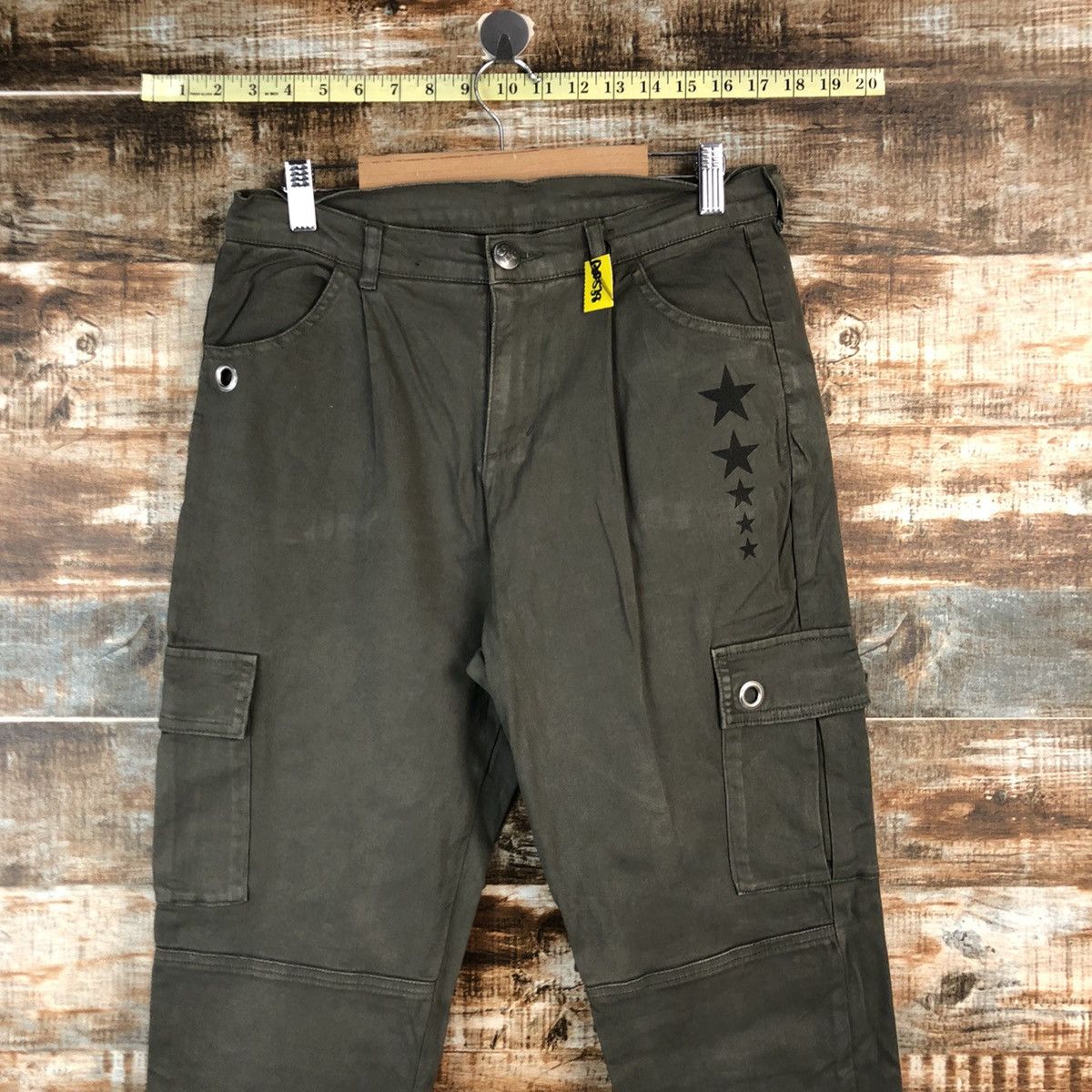 Japanese Brand Denimus Green Cargo Multipocket Pants #A2538 Size US 29 - 4 Thumbnail