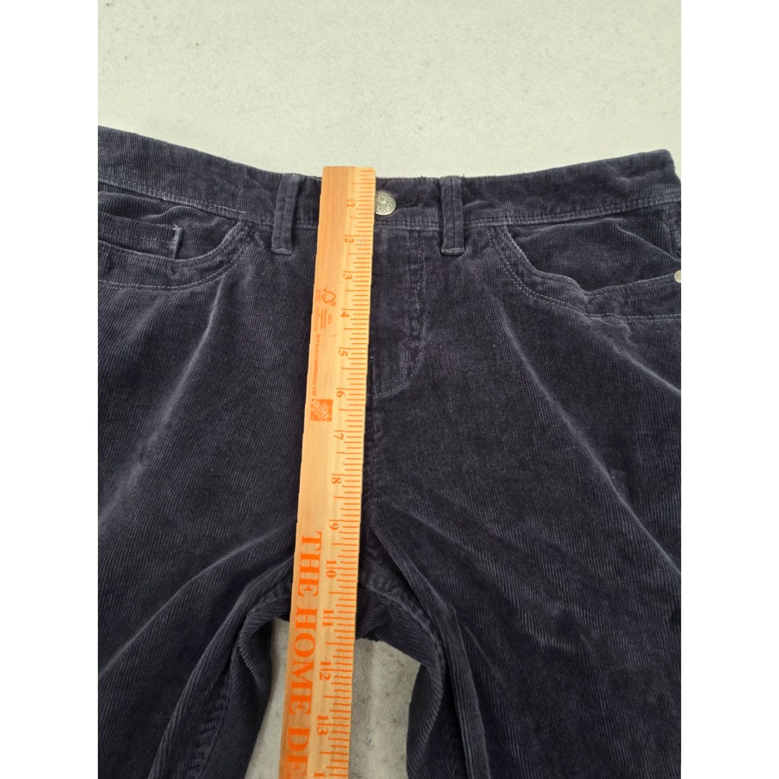 Vintage Sonoma Blue Corduroy Pants Women's 10 Straight Leg Flat Front Zip Button Pockets 30in Inseam Regular Rise Vintage: No Size 32" / US 10 / IT 46 - 5 Thumbnail
