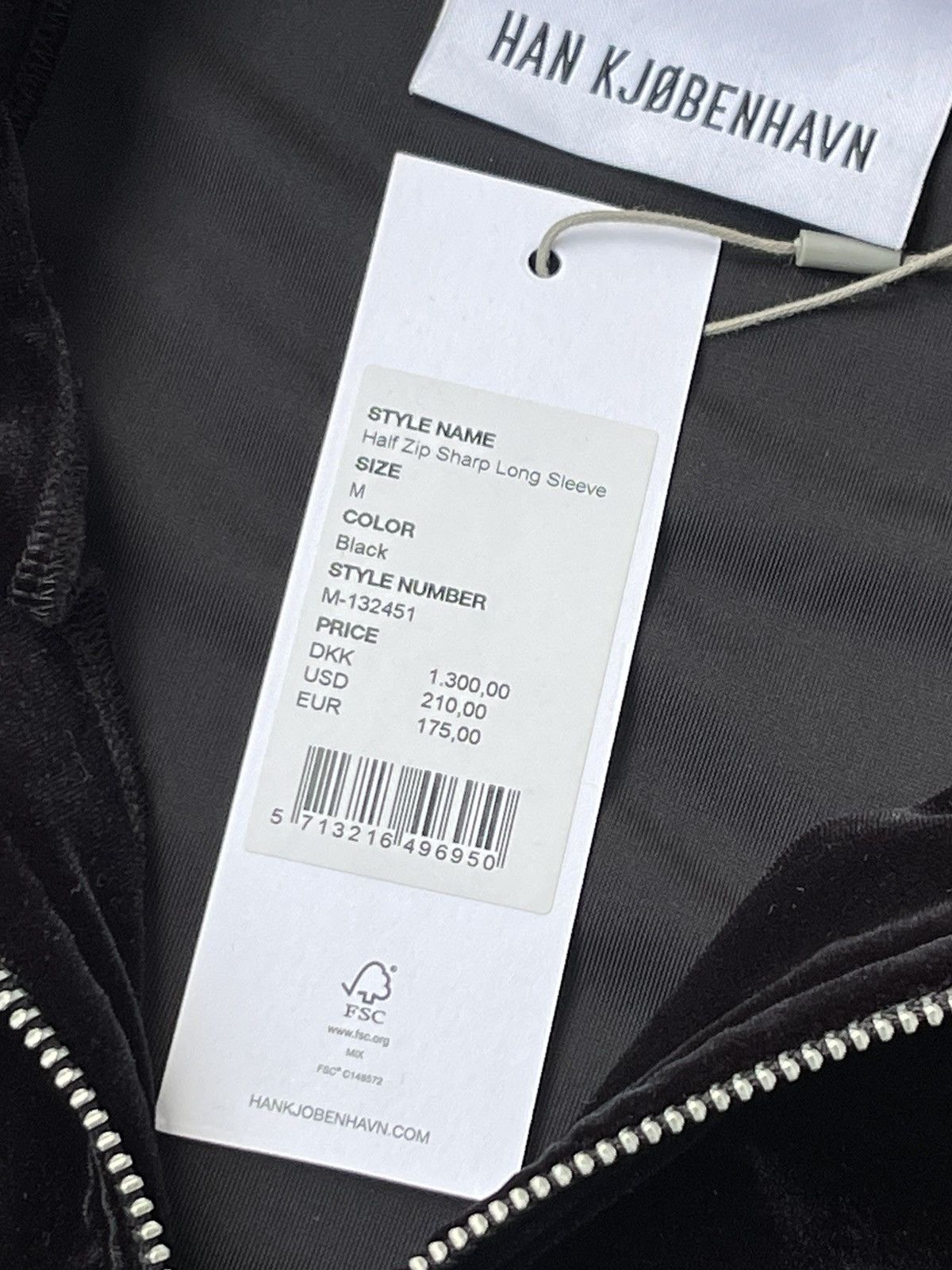 Han Kjobenhavn !DS! SS22 Han Kjobenhavn Half Zip Sharp Black Long Sleeve Size US M / EU 48-50 / 2 - 25 Thumbnail