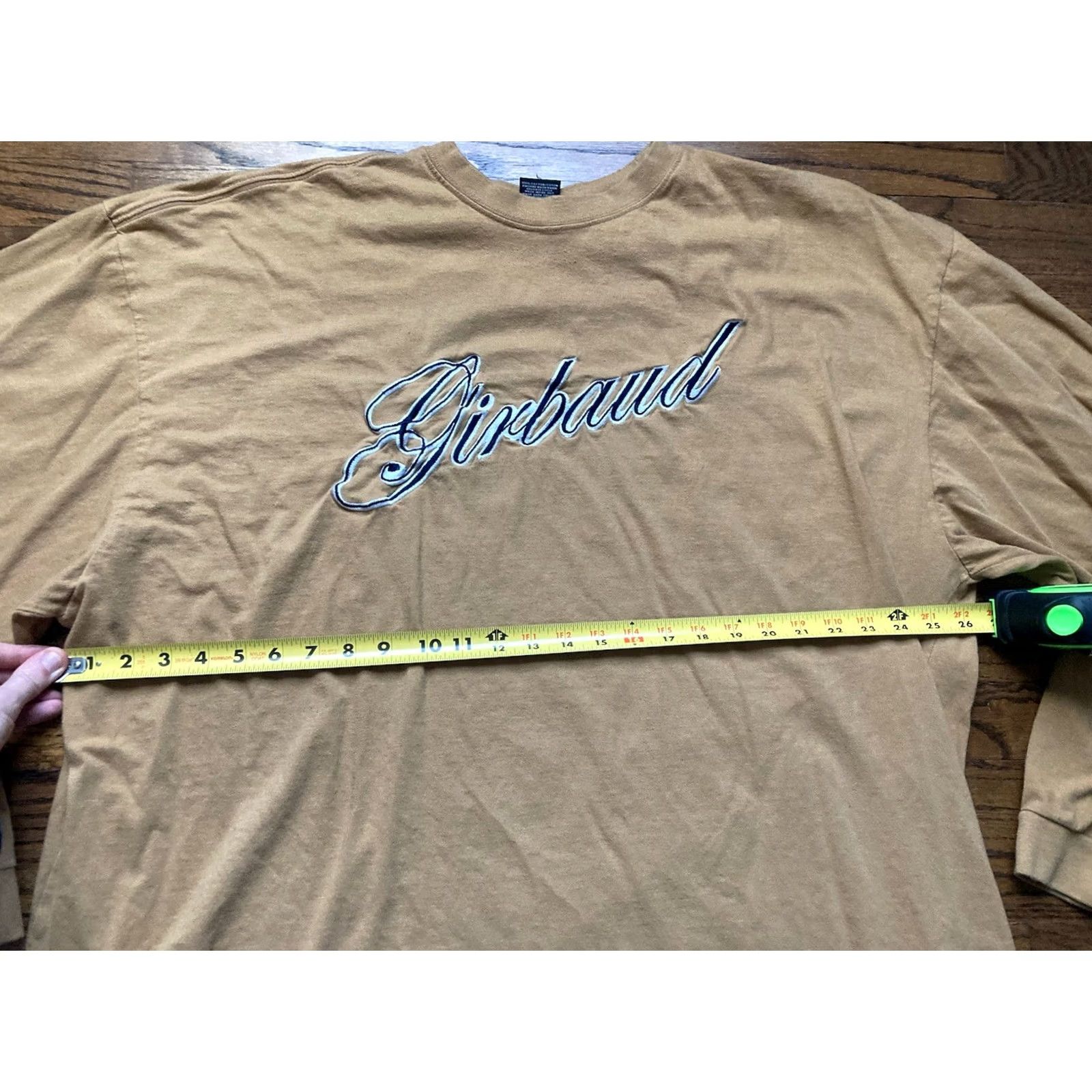 Vintage VINTAGE Marithe Francois Girbaud Logo Embroidered Long Sleeve Shirt 3XL Mens Yellow Cotton Knit Oversized T-Shirt Size US XXL / EU 58 / 5 - 3 Thumbnail