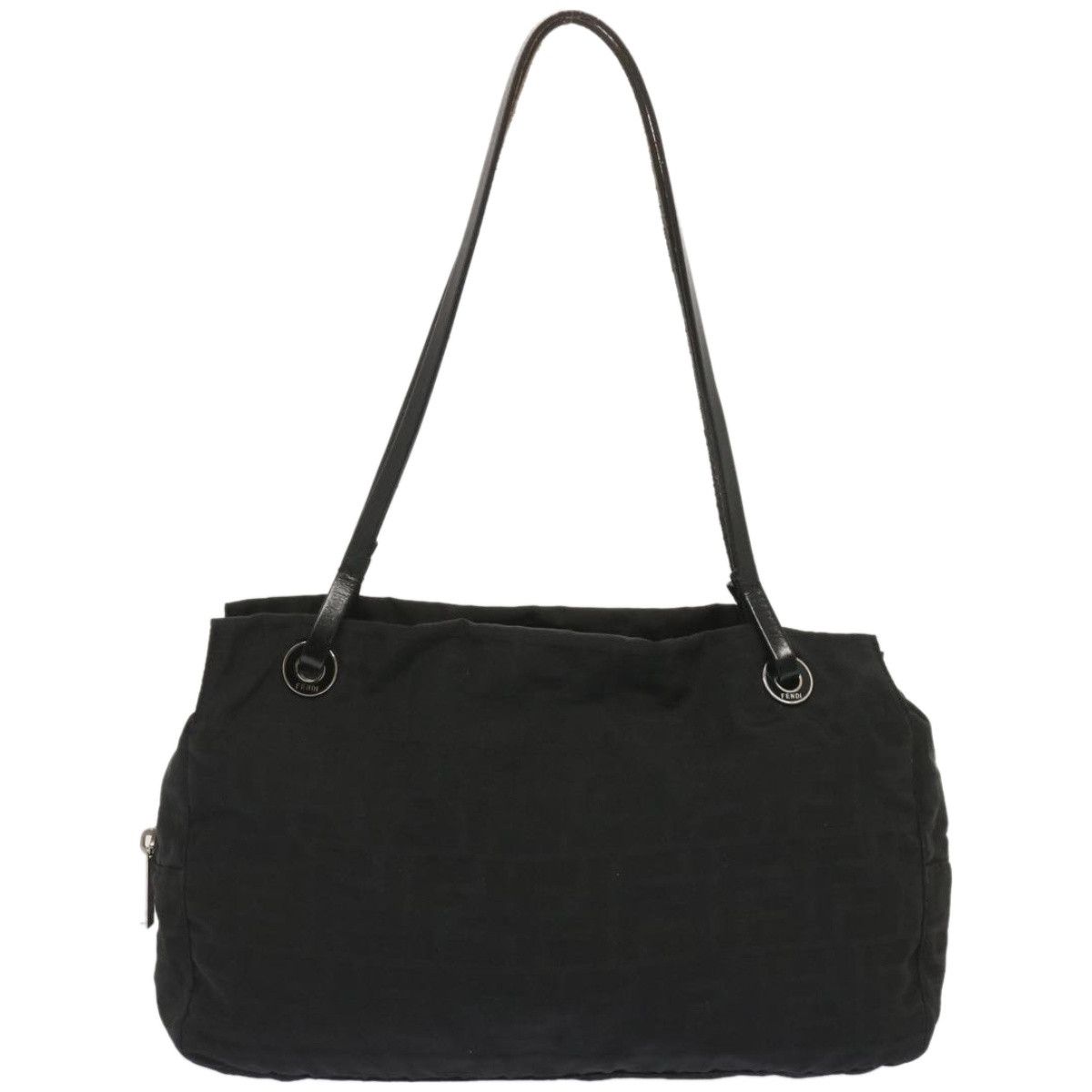 Fendi Zucca Black Canvas Shoulder Bag (Pre-Owned) Size ONE SIZE - 1 Thumbnail