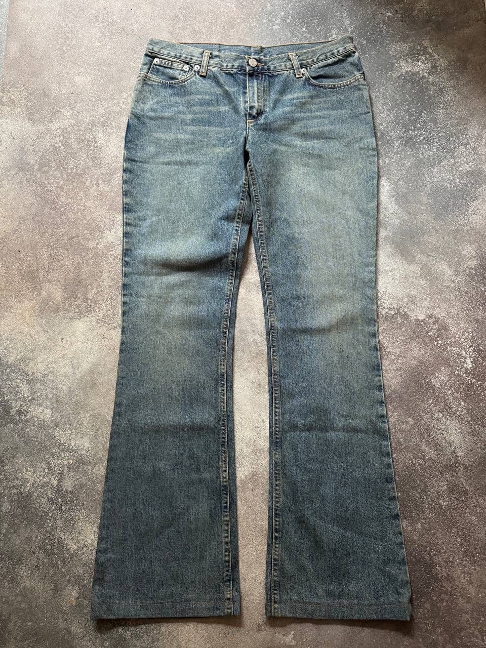 Hysteric Glamour John Richmond Vintage Faded Flared Jeans Y2K Size 31" - 3 Thumbnail