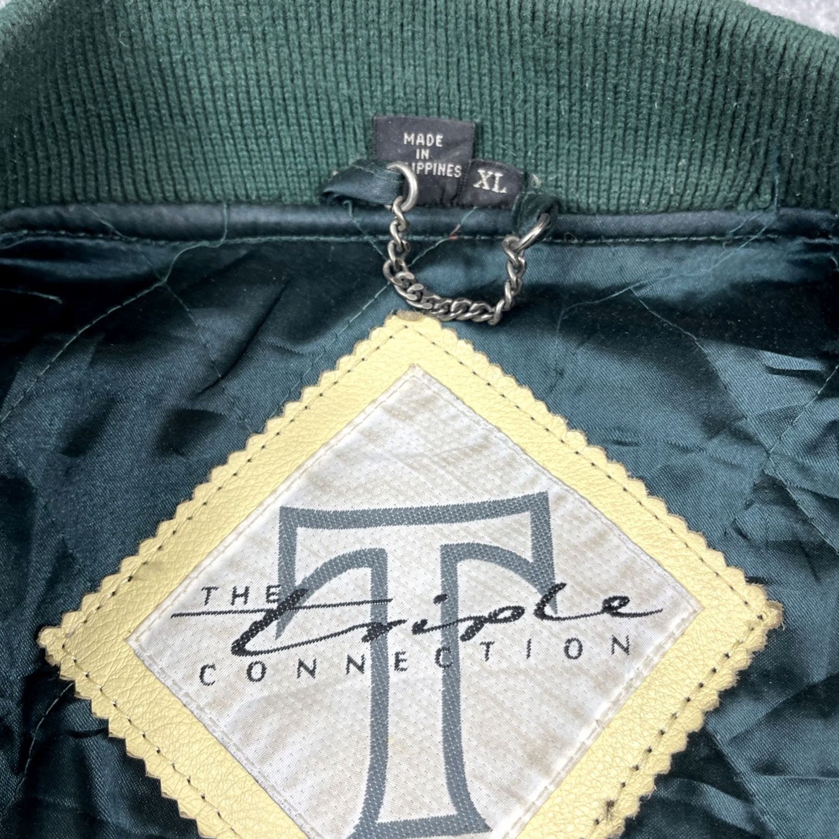 Vintage Vintage 90s Triumph Motorcycles Varsity Jacket Large Blue/Cream - Condition & Details Size US L / EU 52-54 / 3 - 7 Thumbnail