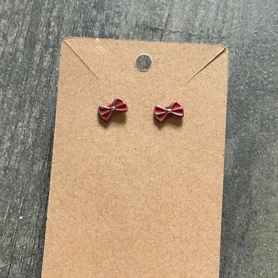 Other doctor who red bow stud earrings Size ONE SIZE - 1 Thumbnail