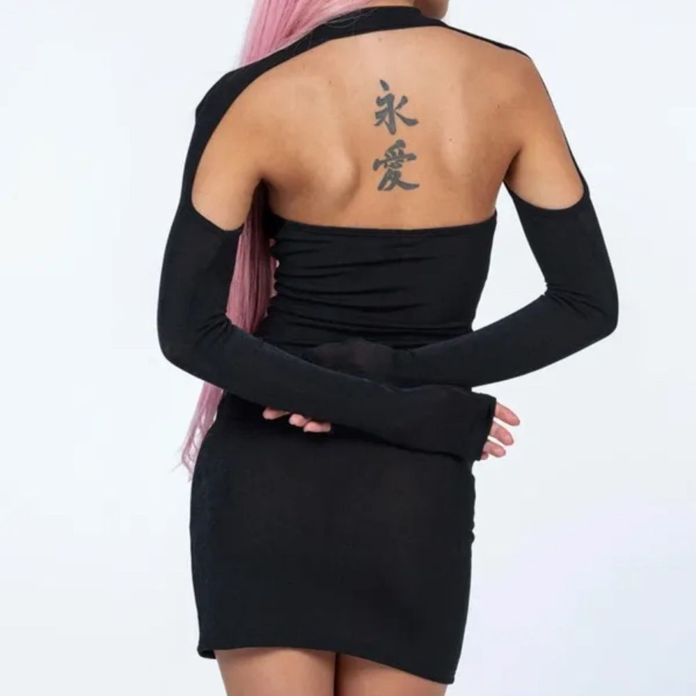 PRINCESS POLLY Princess Polly Black Cut-Out Halter Bodycon Mini Dress Size S / US 4 / IT 40 - 3 Thumbnail
