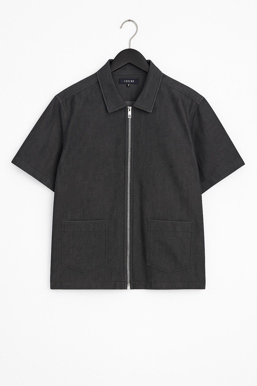 JUN MEN Vintage Junmen Charcoal Grey Short Sleeve Shirt – Made Japan Size US M / EU 48-50 / 2 - 1 Thumbnail