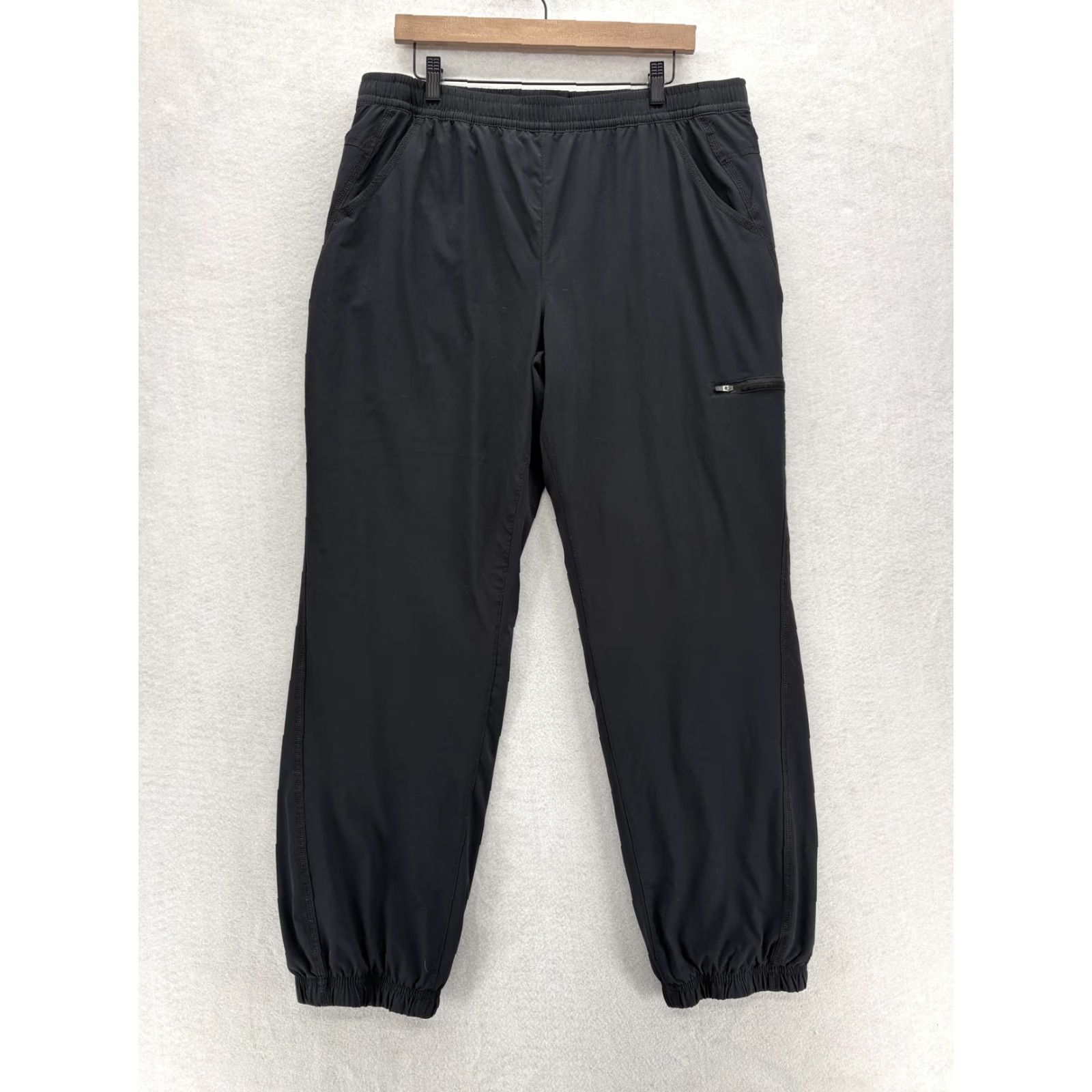 Eddie Bauer Eddie Bauer Fleece Lined Pant Womens 16 Black Jogger Pockets Zip Pocket Tapered Inseam 30 Winter Hiking Casual Sportswear Size 38" / US 16 / IT 52 - 2 Thumbnail