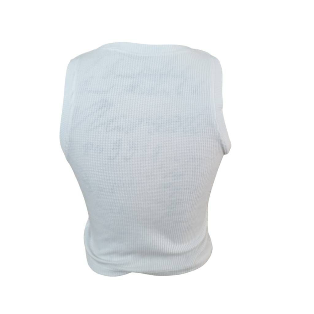 Hollister Hollister Women's Size XS White Waffle Weave Sleeveless Crop Size XS / US 0-2 / IT 36-38 - 5 Thumbnail