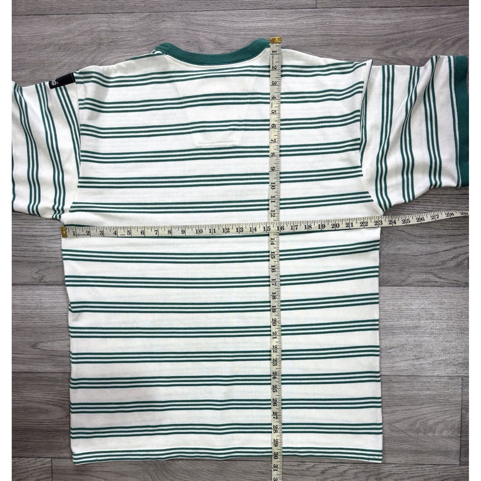 Adidas Adidas Equipment Vintage 90s Striped Short Sleeve T-Shirt White Green Size L Mens T-Shirt Size US L / EU 52-54 / 3 - 3 Thumbnail