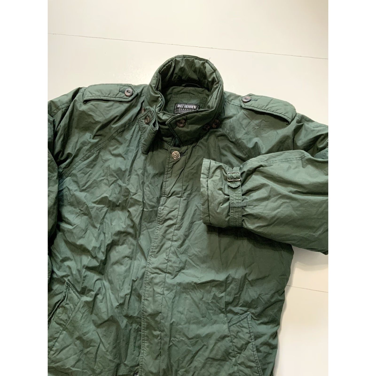 Vintage VINTAGE Holt Renfrew Green Goose Down Filled Puffer Belted Trench Coat Jacket XL Green Down Puffer Jacket Mens Womens Boys Girls Size US XL / EU 56 / 4 - 3 Thumbnail
