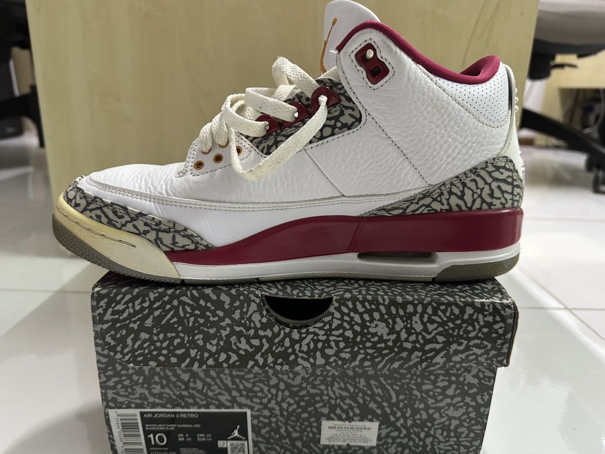 Jordan Brand × Nike Jordan 3 Retro Kardinal Red Size US 10 / EU 43 - 4 Thumbnail