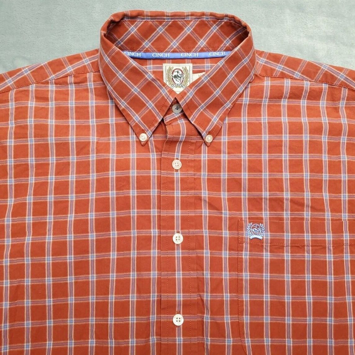 Vintage Cinch Shirt Mens M Red Plaid Long Sleeve Button Western Cowboy Ranch Rodeo Casual Clothing Size US M / EU 48-50 / 2 - 3 Thumbnail