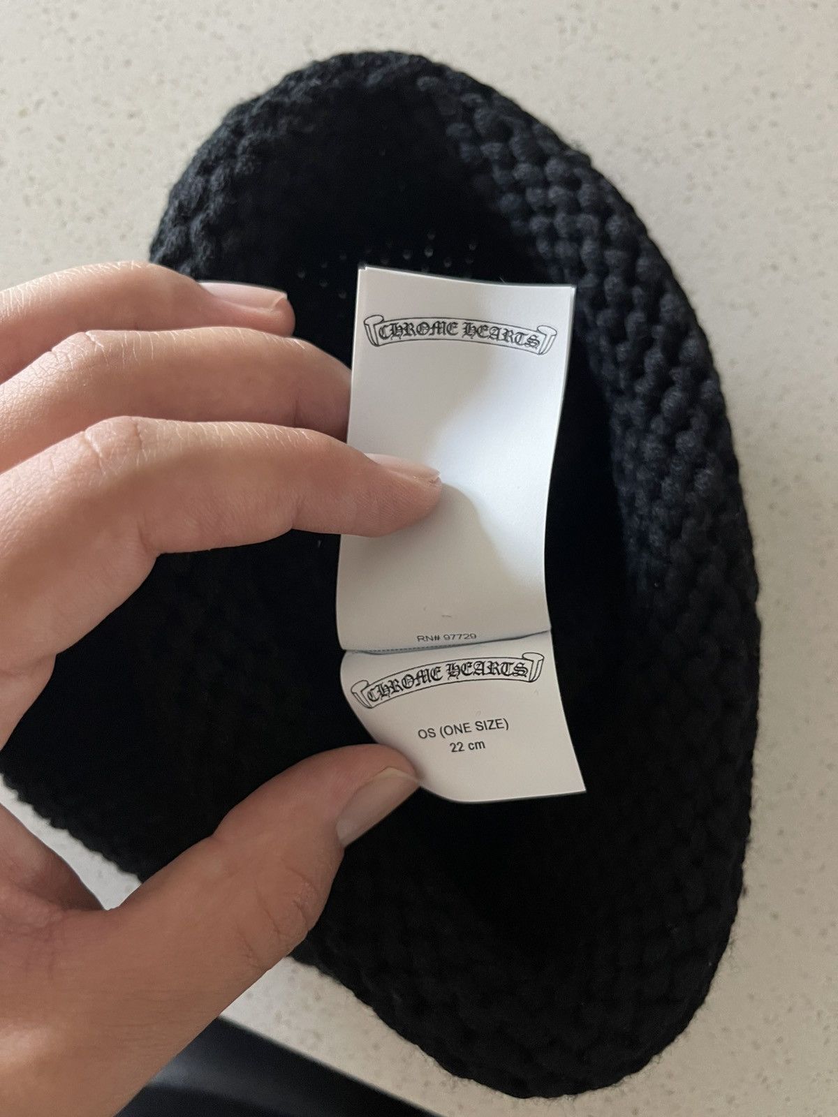 Chrome Hearts Mini Black Patch Beanie