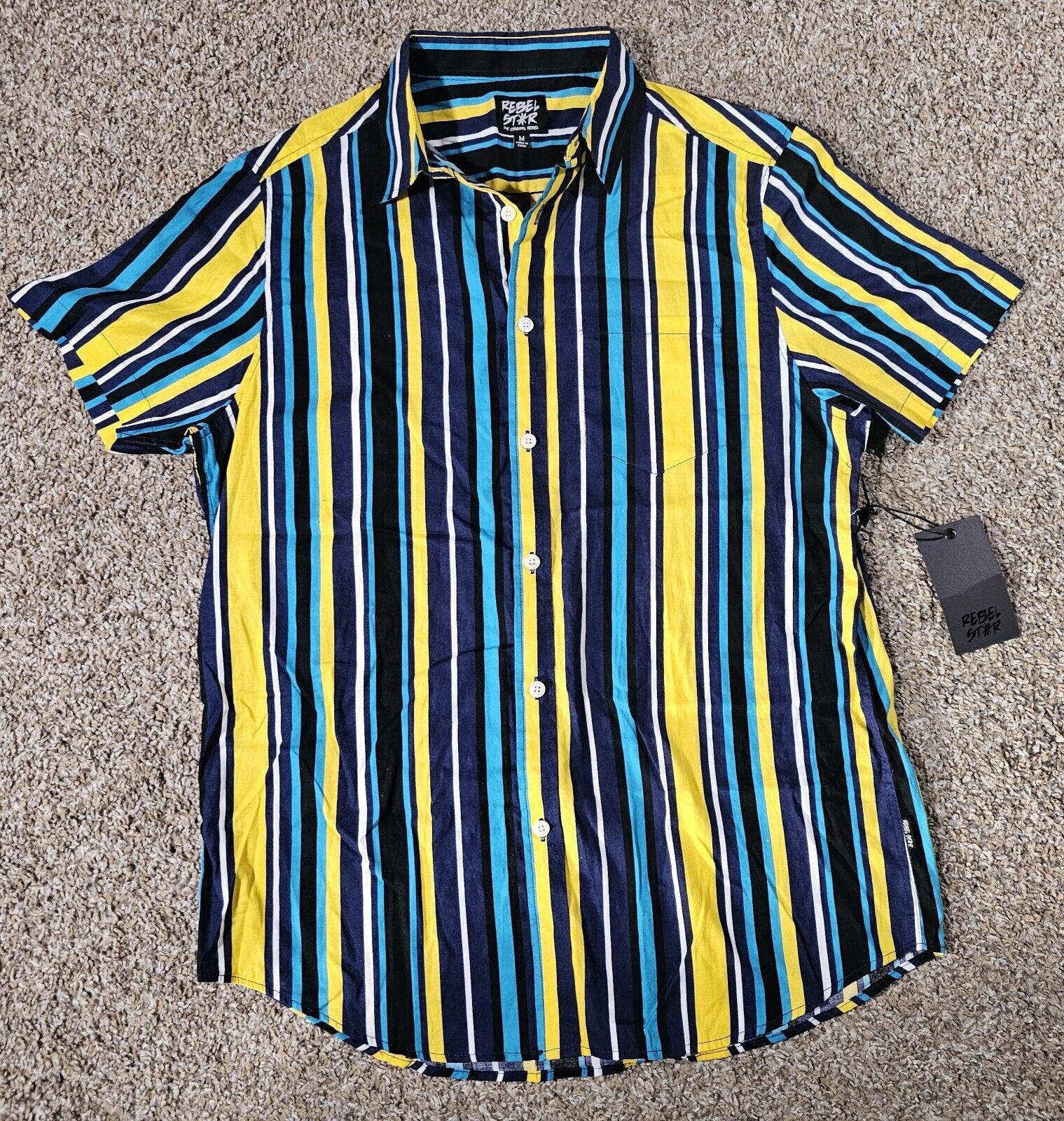 Designer rebel star the original rebel NWT striped button up shirt M Size US M / EU 48-50 / 2 - 1 Thumbnail