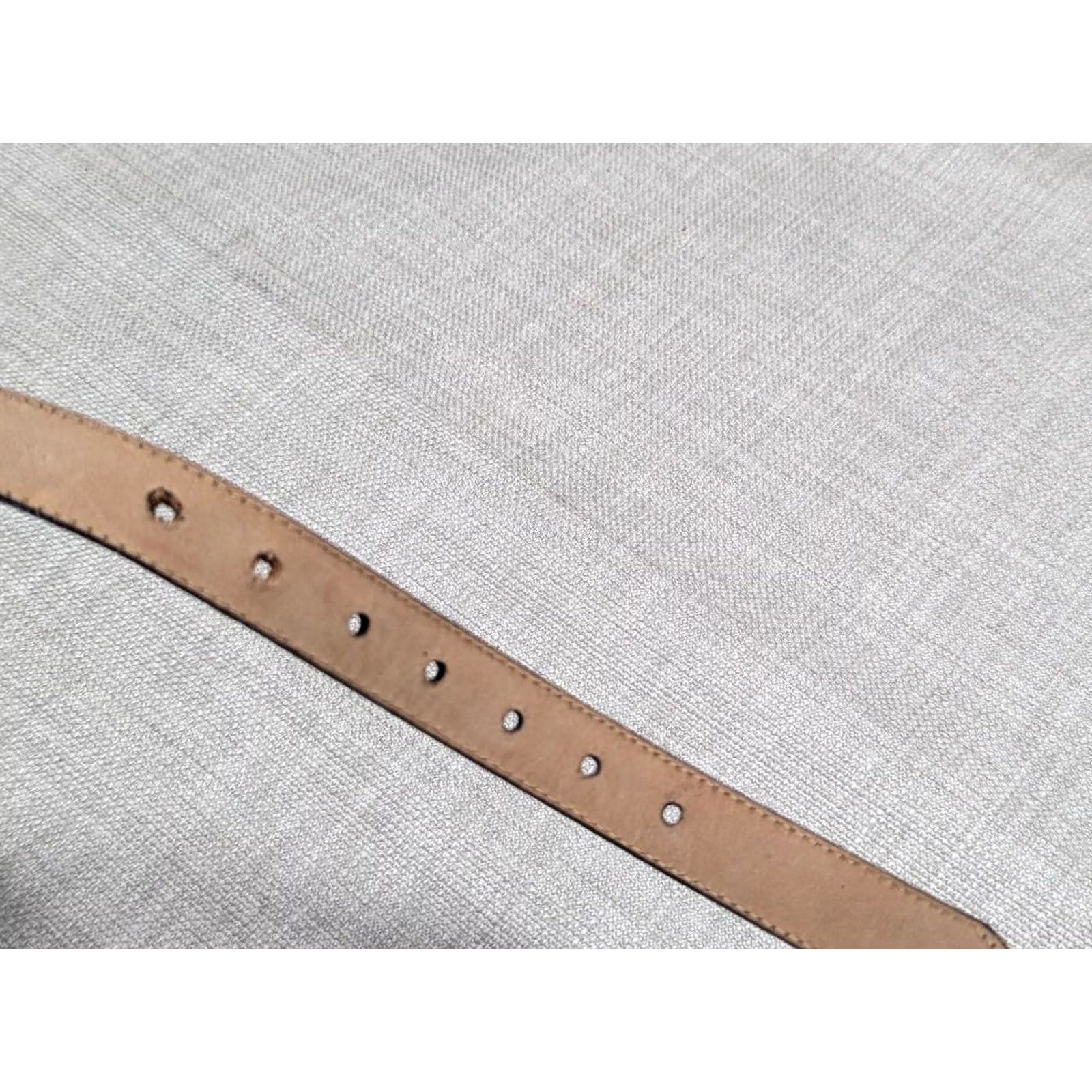 Brighton VINTAGE Brighton Greek Glam belt, 30 in Black Leather, 7/8" width, Greek pattern, Womens, Size S, belt with metal embellishments, 1990s, belt Size ONE SIZE - 4 Thumbnail