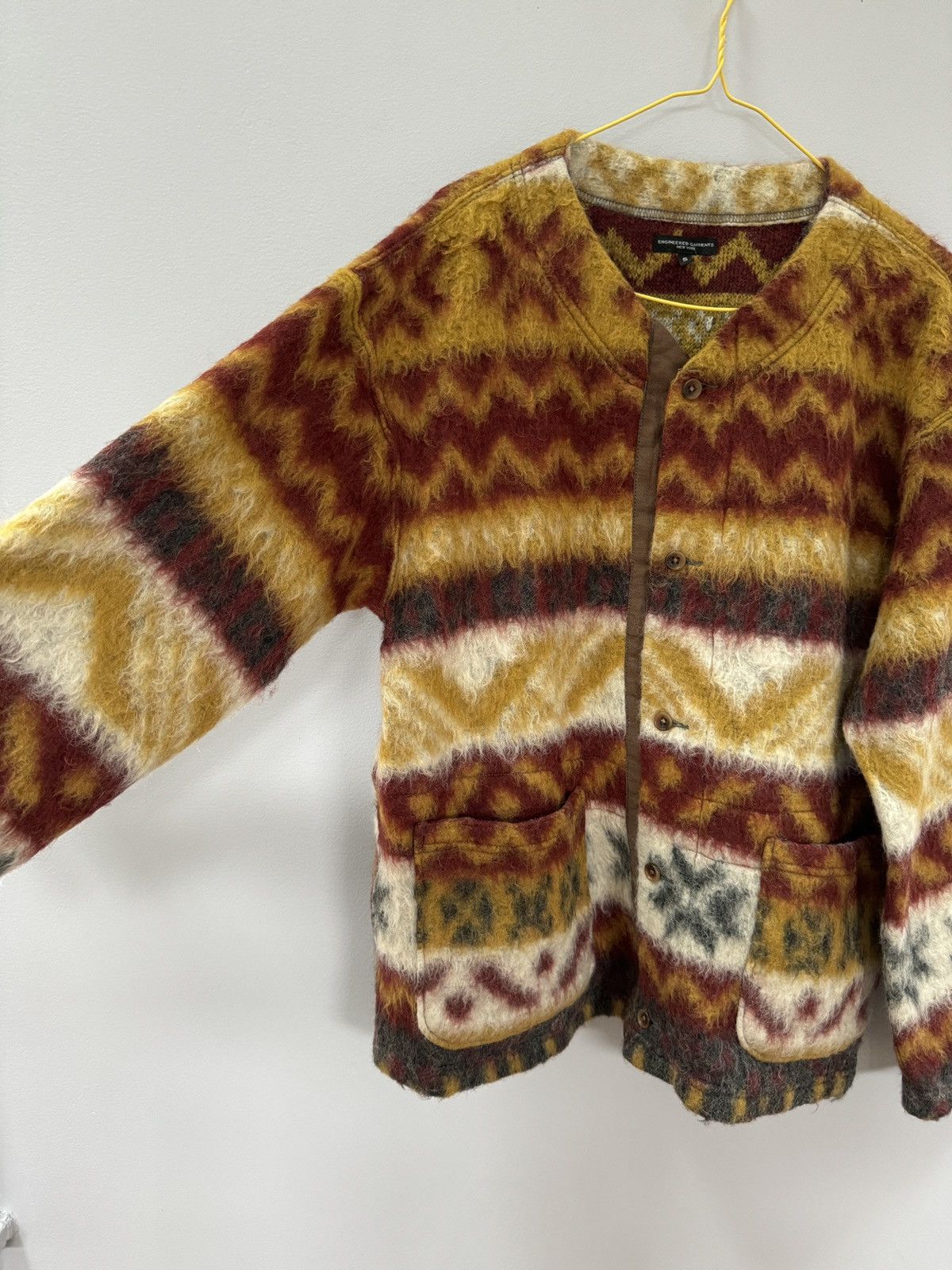 Engineered Garments Engineered Garments Fair Isle Mohair Button Cardigan Size US S / EU 44-46 / 1 - 3 Thumbnail