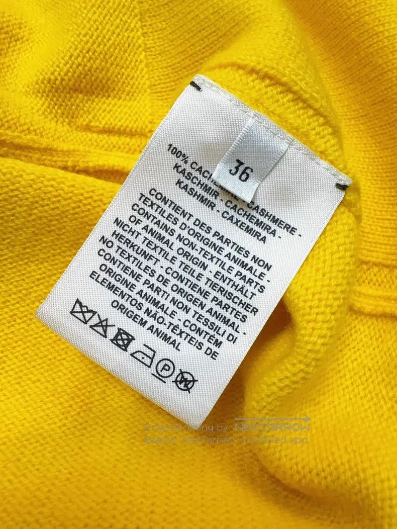 Hermes Hermes Yellow Cashmere Knit Open Cardigan Jacket Size XS / US 0-2 / IT 36-38 - 7 Thumbnail