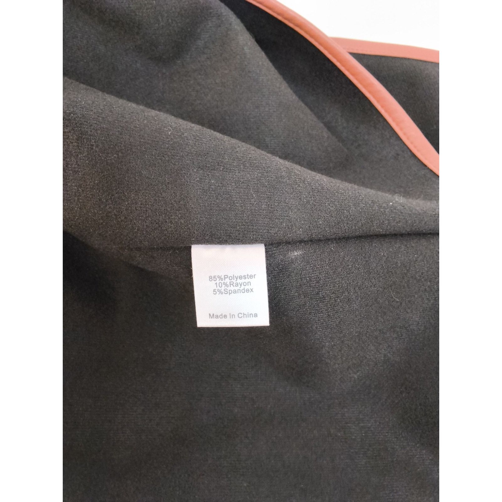 Other Tuckernuck Piper Poncho O/S Black Funnel Neck Leather Trim Size ONE SIZE - 7 Thumbnail