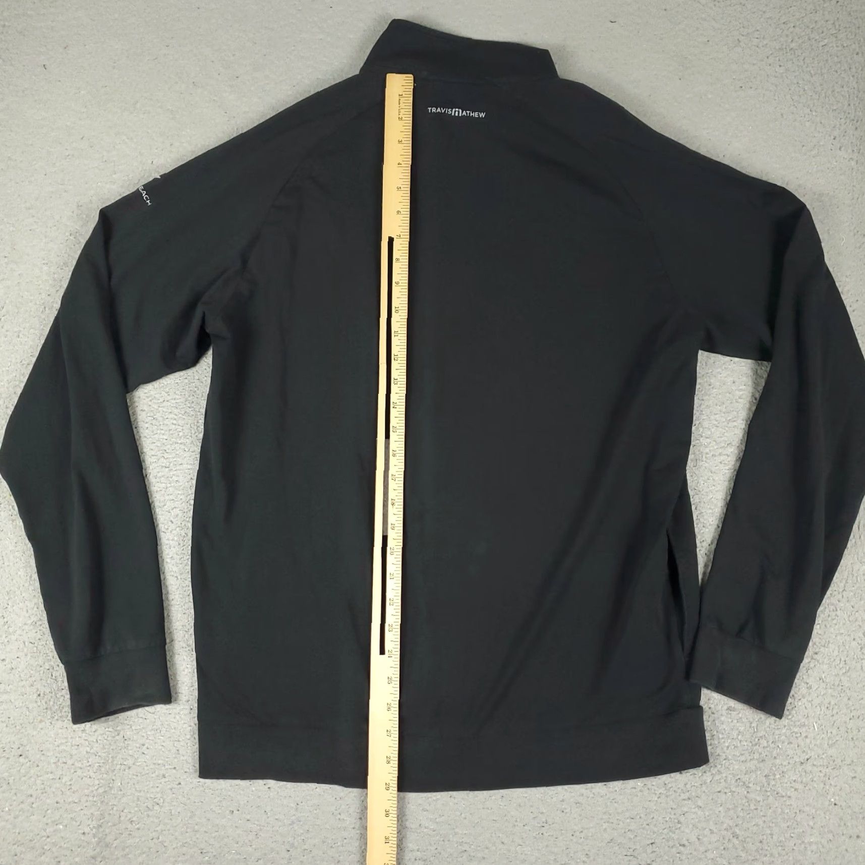TravisMathew Travis Mathew Sweater Mens Large Black Lightweight 1/4 Zip Pullover Sweatshirt Size US L / EU 52-54 / 3 - 6 Thumbnail