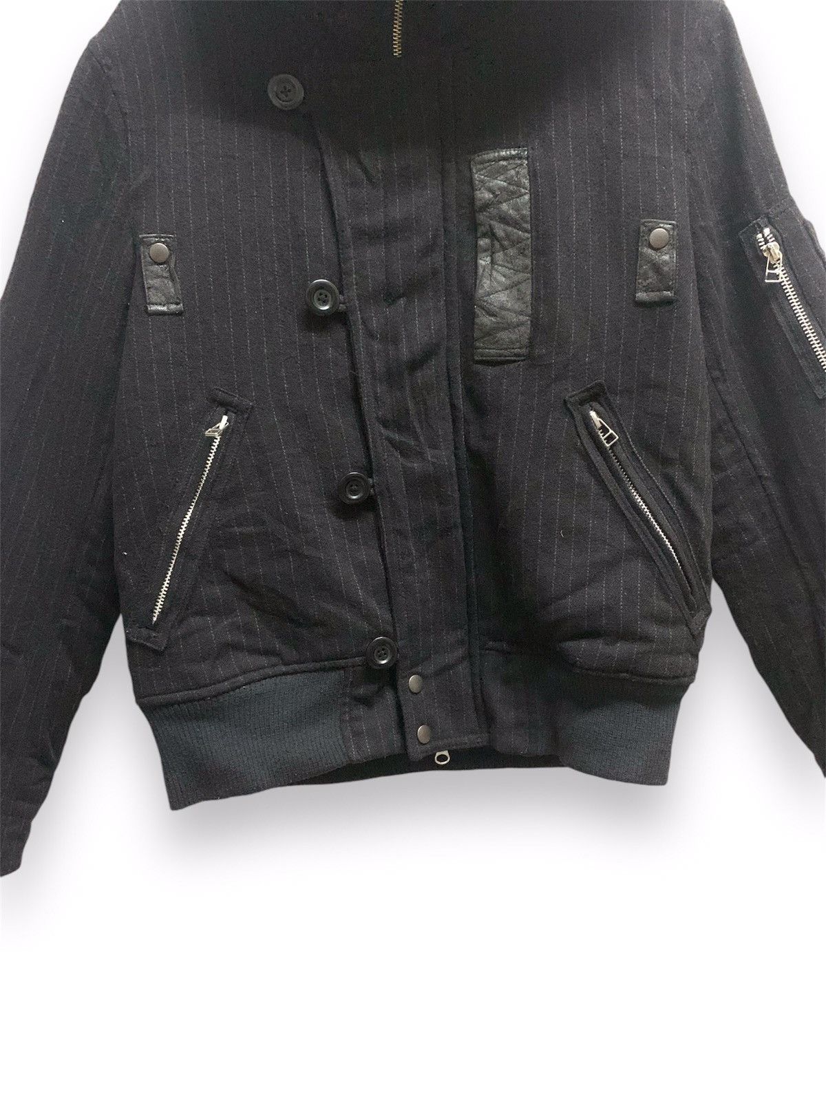 Designer × Takeo Kikuchi × Vintage TAKEO KIKUCHI Bomber Hoodie Jacket Zipper Size US L / EU 52-54 / 3 - 5 Thumbnail