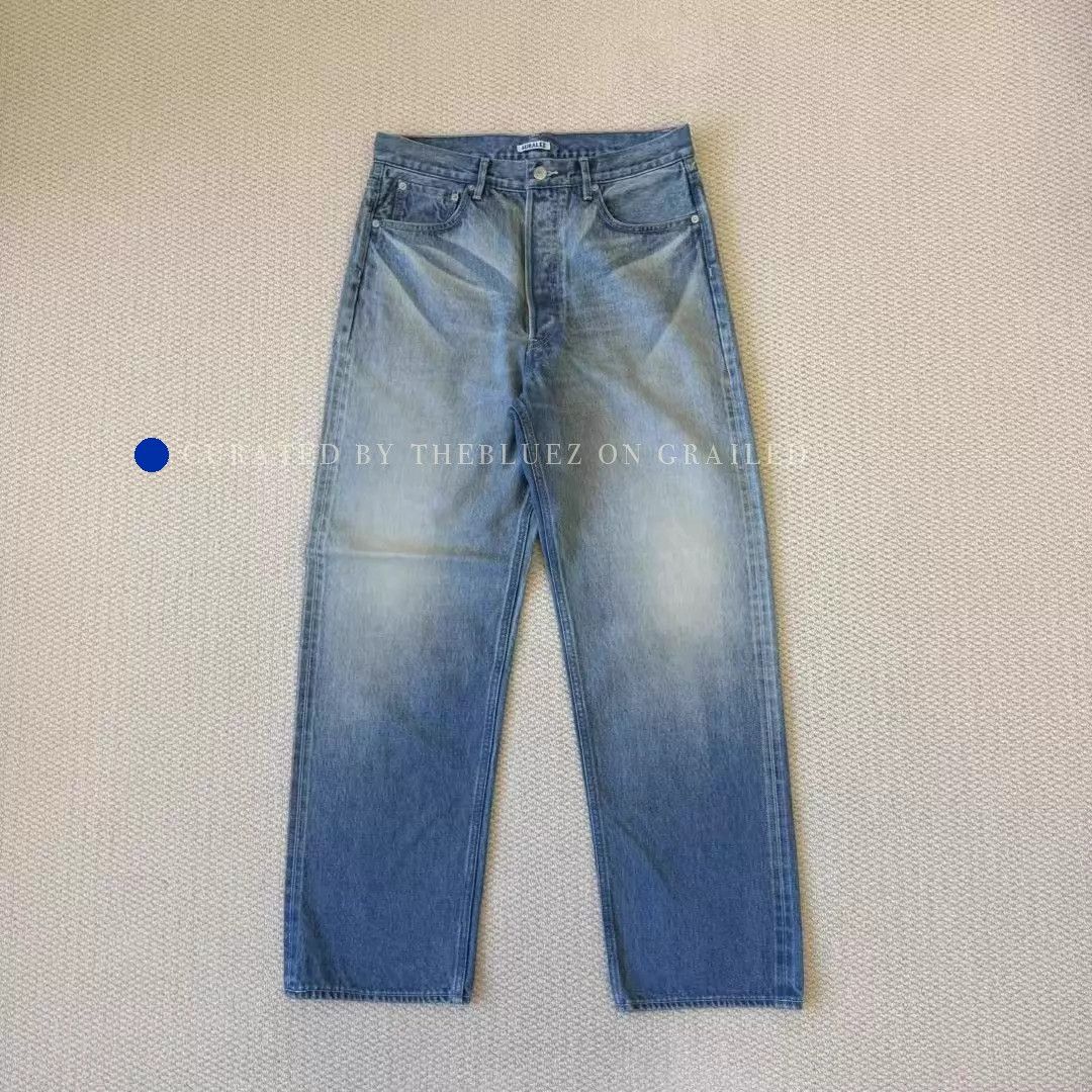 Auralee Faded Heavy Denim Wide Jeans Size US 32 / EU 48 - 1 Thumbnail