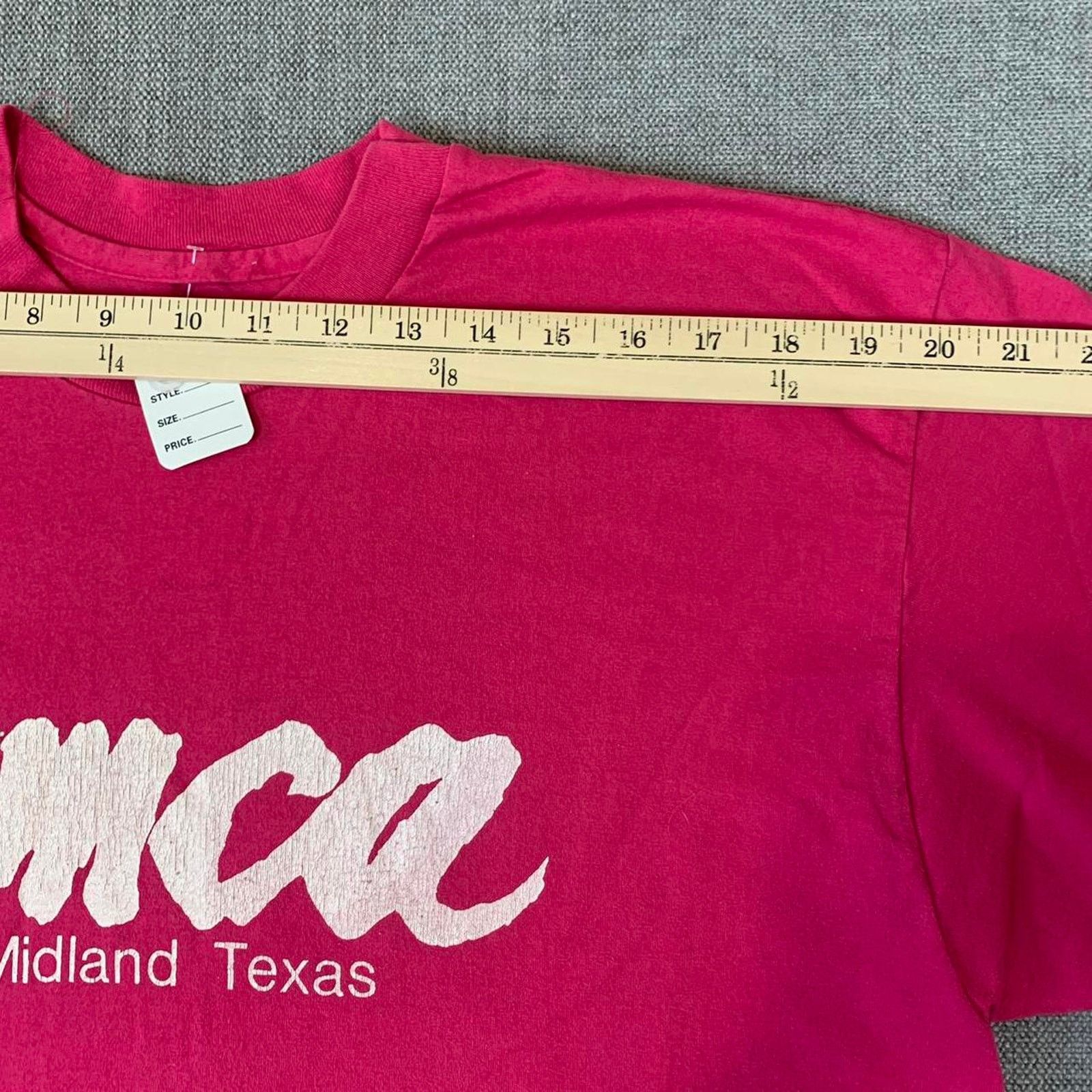 Vintage Vintage Ymca Midland Texas pink t-shirt Size US XL / EU 56 / 4 - 7 Thumbnail
