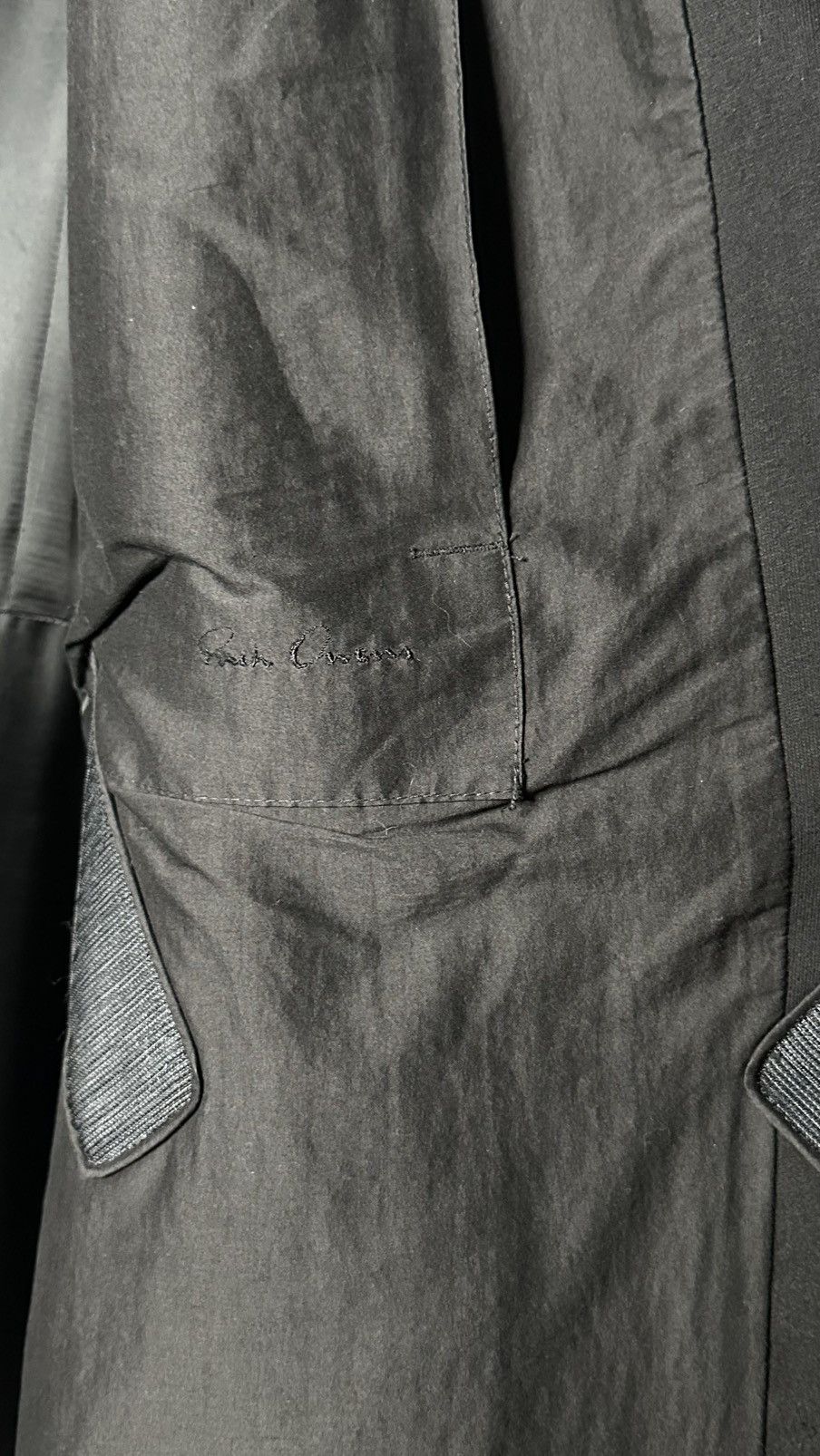 Rick Owens Coat with leather sleeves Size US L / EU 52-54 / 3 - 9 Thumbnail