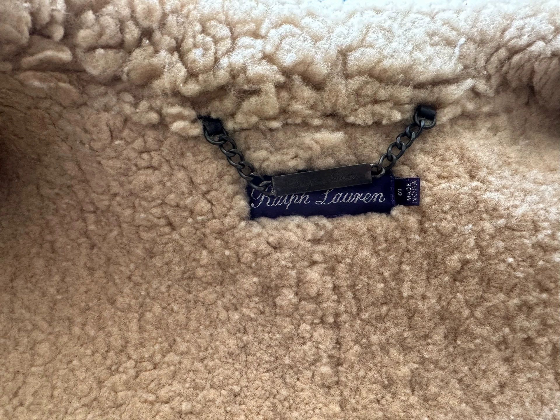 RRL Ralph Lauren RL RRL Purple Label B3 Crackled Fur-Lined Leather S Size US S / EU 44-46 / 1 - 7 Thumbnail