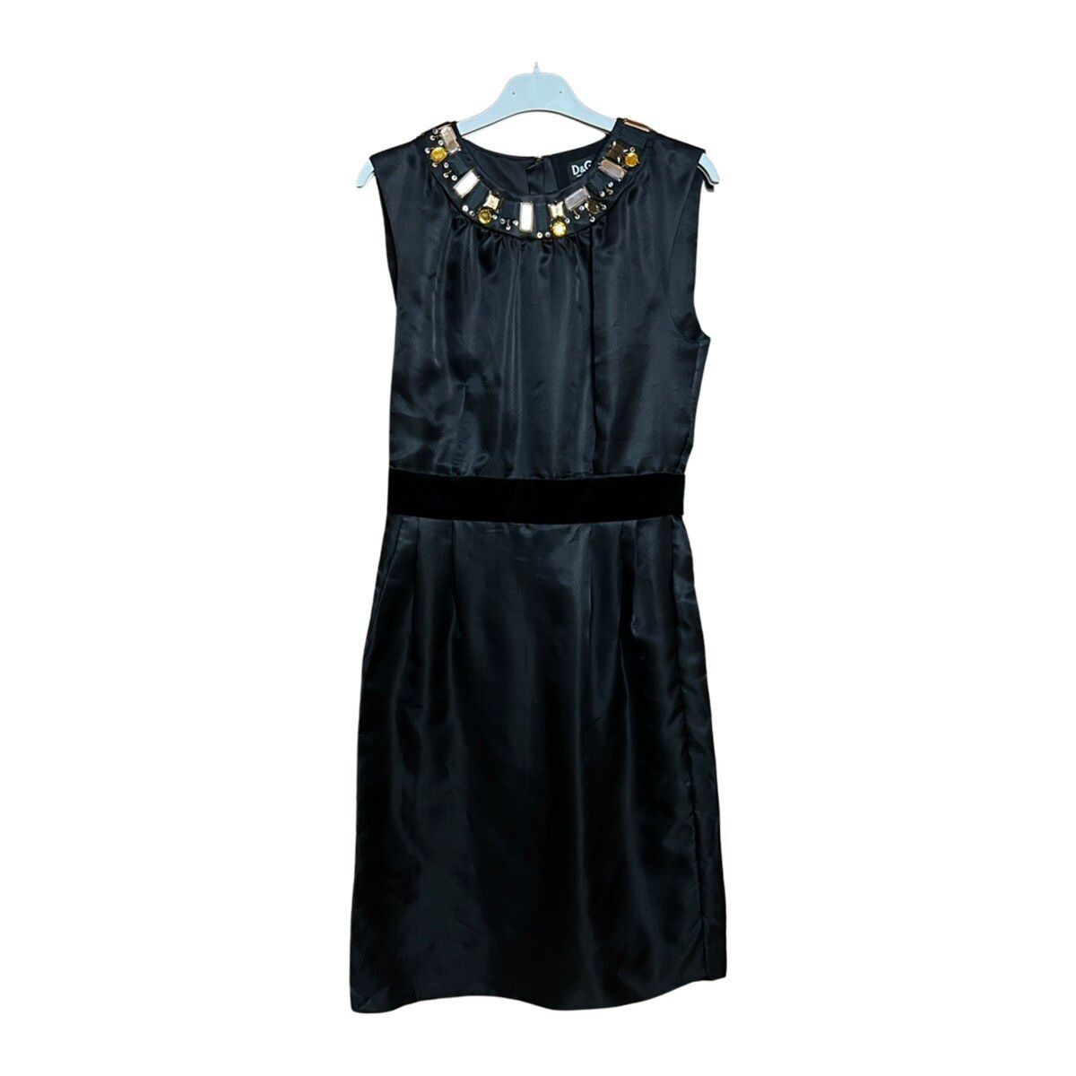 image of Dolce Gabbana Silk Dress in Black, Women's (Size Medium)